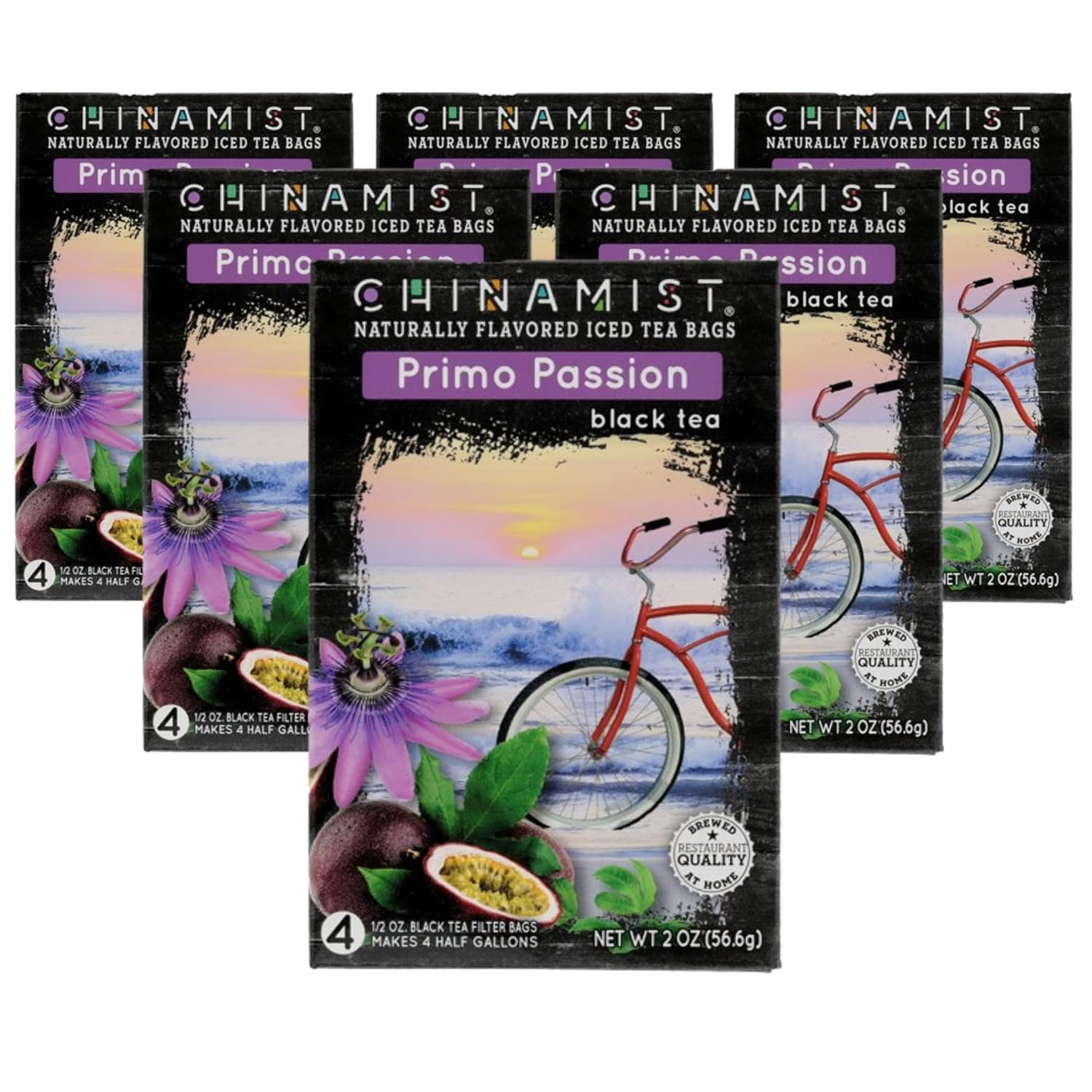 China Mist Primo Passion Black Tea - 4 Bags, Makes 2 Gallons of Iced Tea