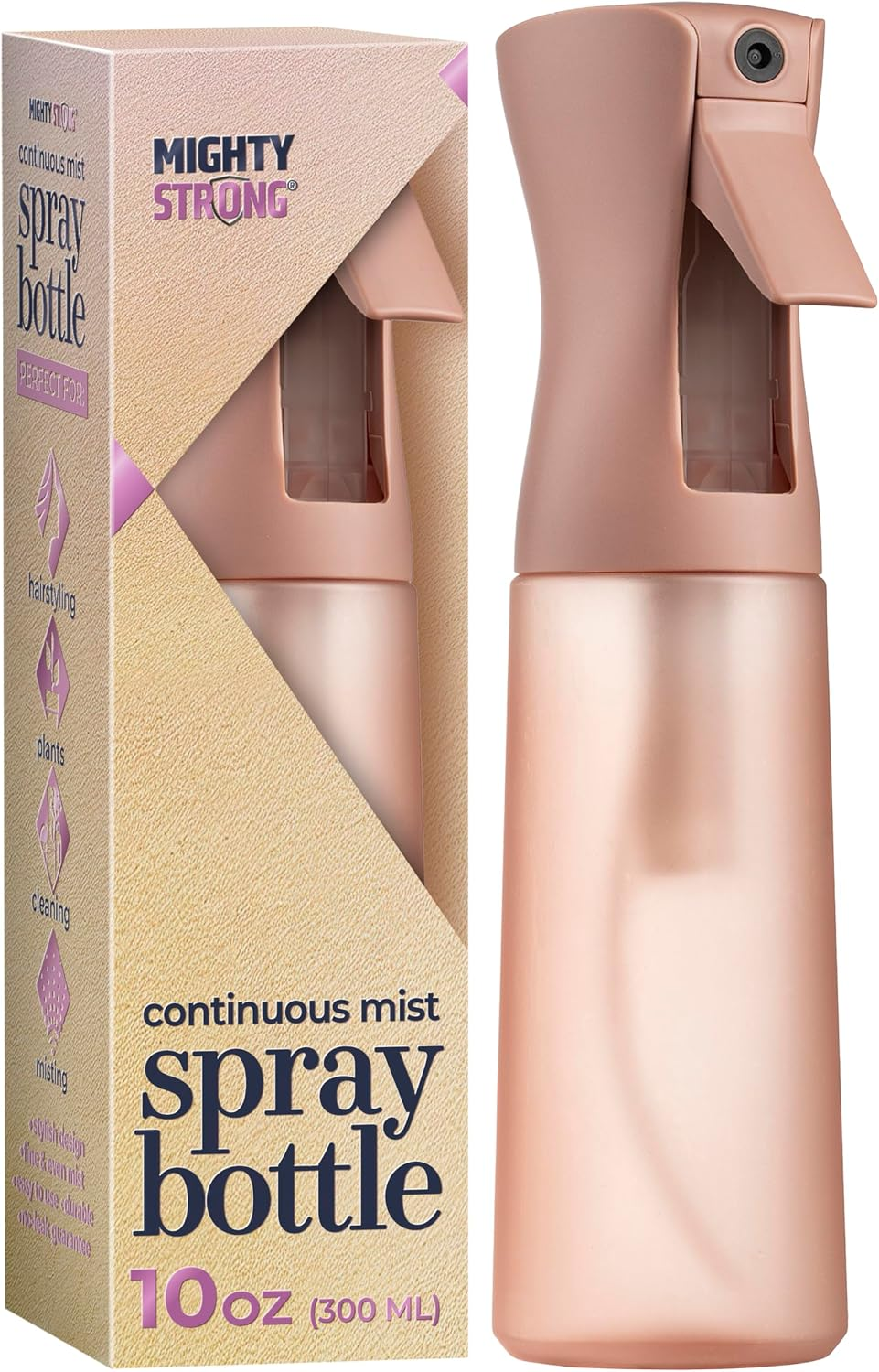 10 OZ Continuous Spray Bottles - Ultra Fine Mist Sprayer | Water Spray Bottle for Hair Stuff, Mister Spray Bottle for Plants Mister | Hair Spray Bottles for Hairstyling, Cleaning, Salons