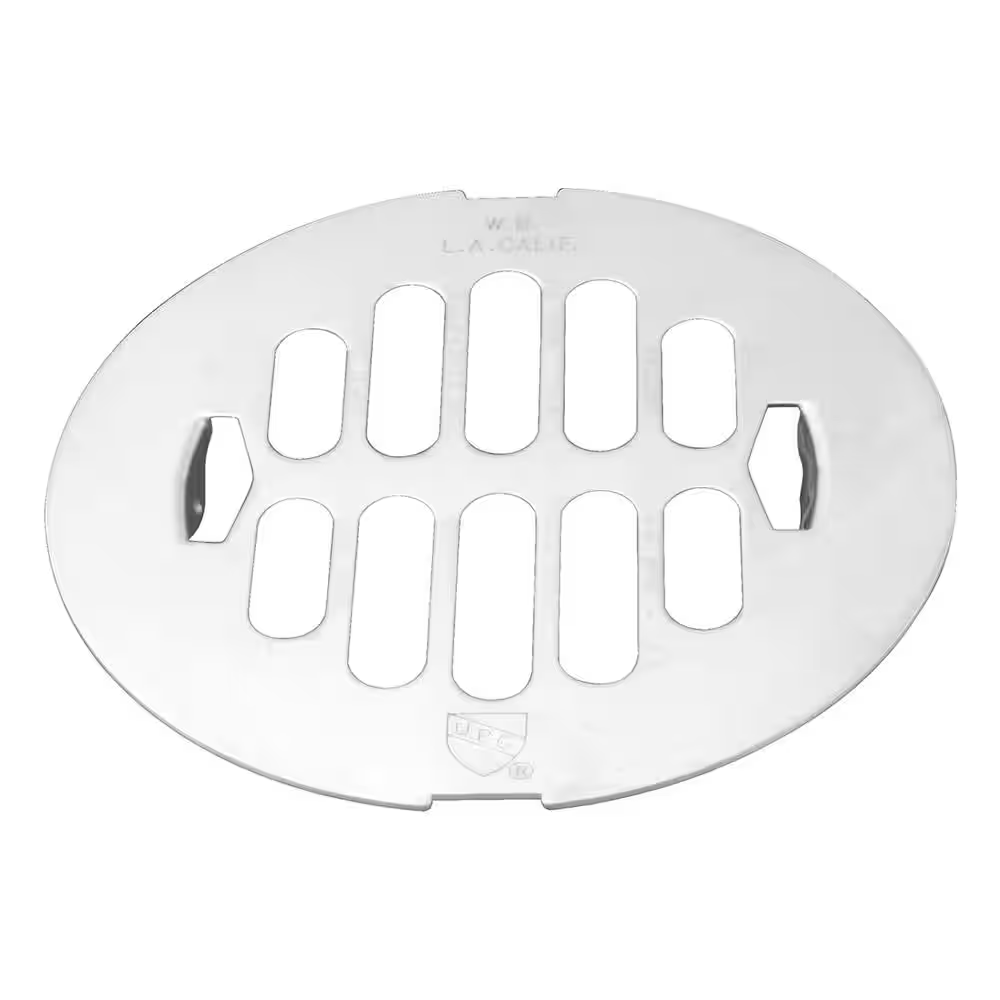4-1/4 In. O.D. Snap-In Shower Drain Strainer in Powder Coat White