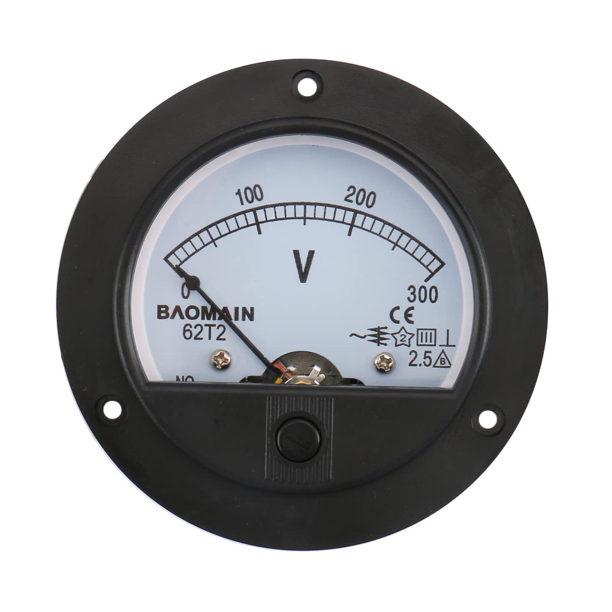 Baomain 62T2 AC 300V Analogue Panel Meter Volt Voltage Gauge Analog Voltmeter round Voltmeter