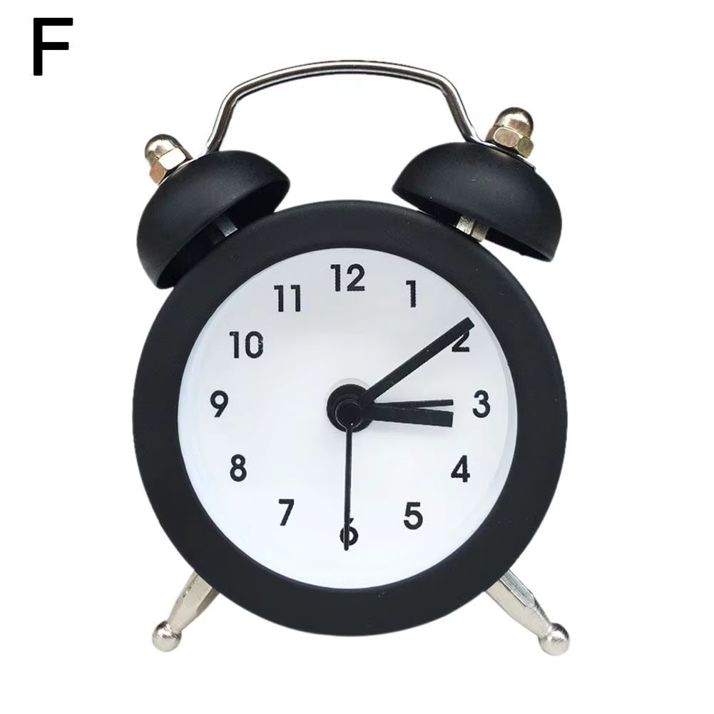 Twin Bell Loud Alarm Clock Metal Frame Loud Alarm Battery Operate Desk Table Alarm Clock for Bedroom and Home Decoration