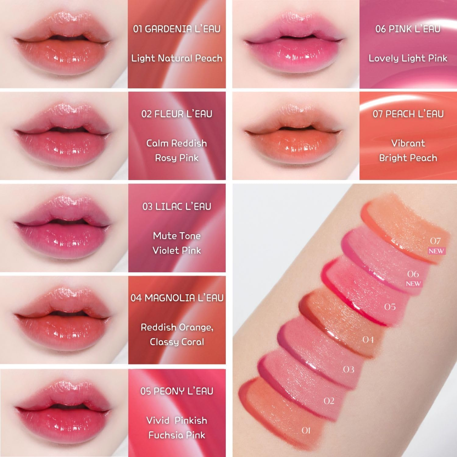BBIA L’EAU Tint – Glossy & Glow Lip Stain, Watery Lip Tint, Non-Sticky, High ... - Picture 3 of 18