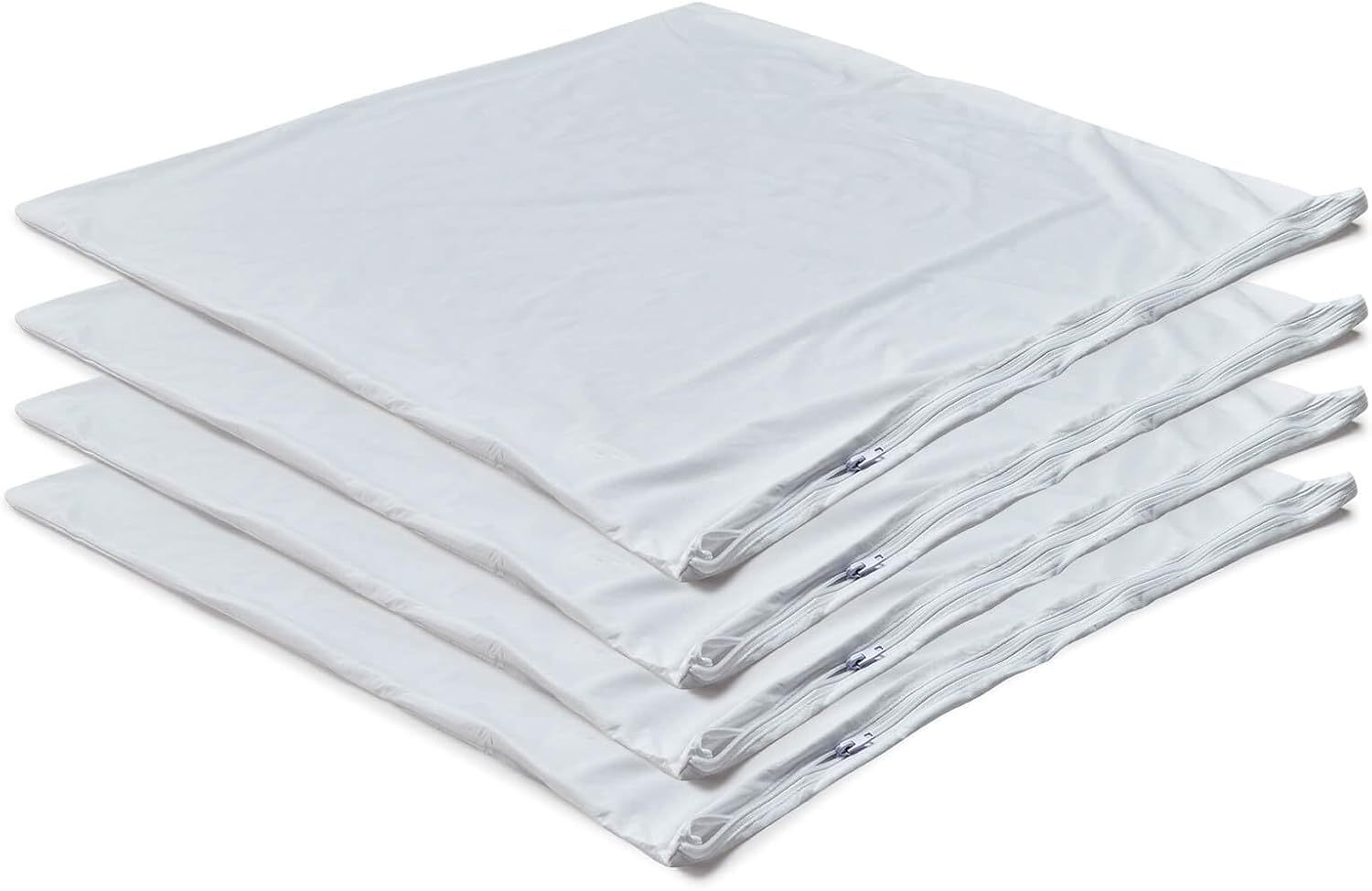 4 Pack Waterproof down Feather Proof Pillow Protectors with Zipper 20X20 Zippered Pillow Covers for Square Throw Pillow