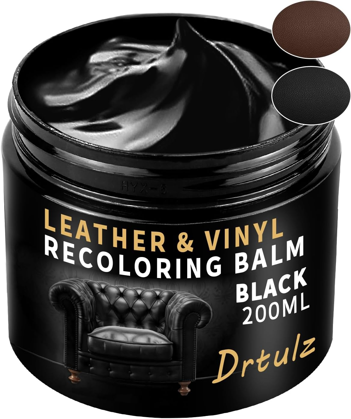 Balsamo restaurador de color para cuero negro en sofas zapatos y autos