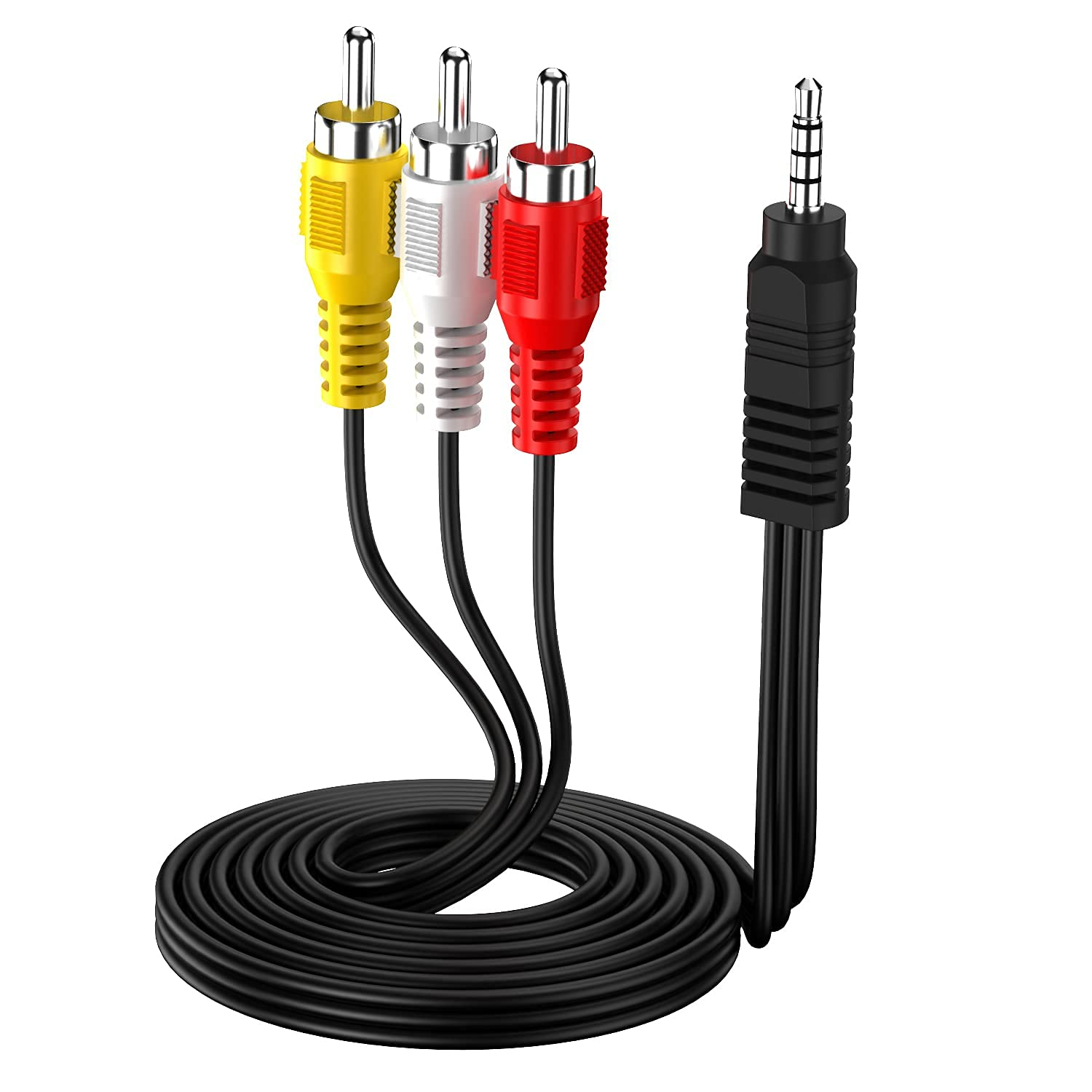 3.5Mm to RCA Camcorder Handycam AV Audio Video Output Cable, 1/8