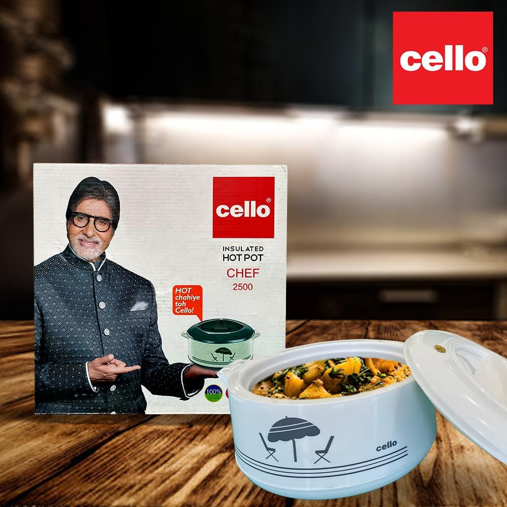 Cello Chef 2500 Deluxe Insulated Hot-Pot Casserole Warmer & Cooler, 2300 ml C... - Picture 8 of 14
