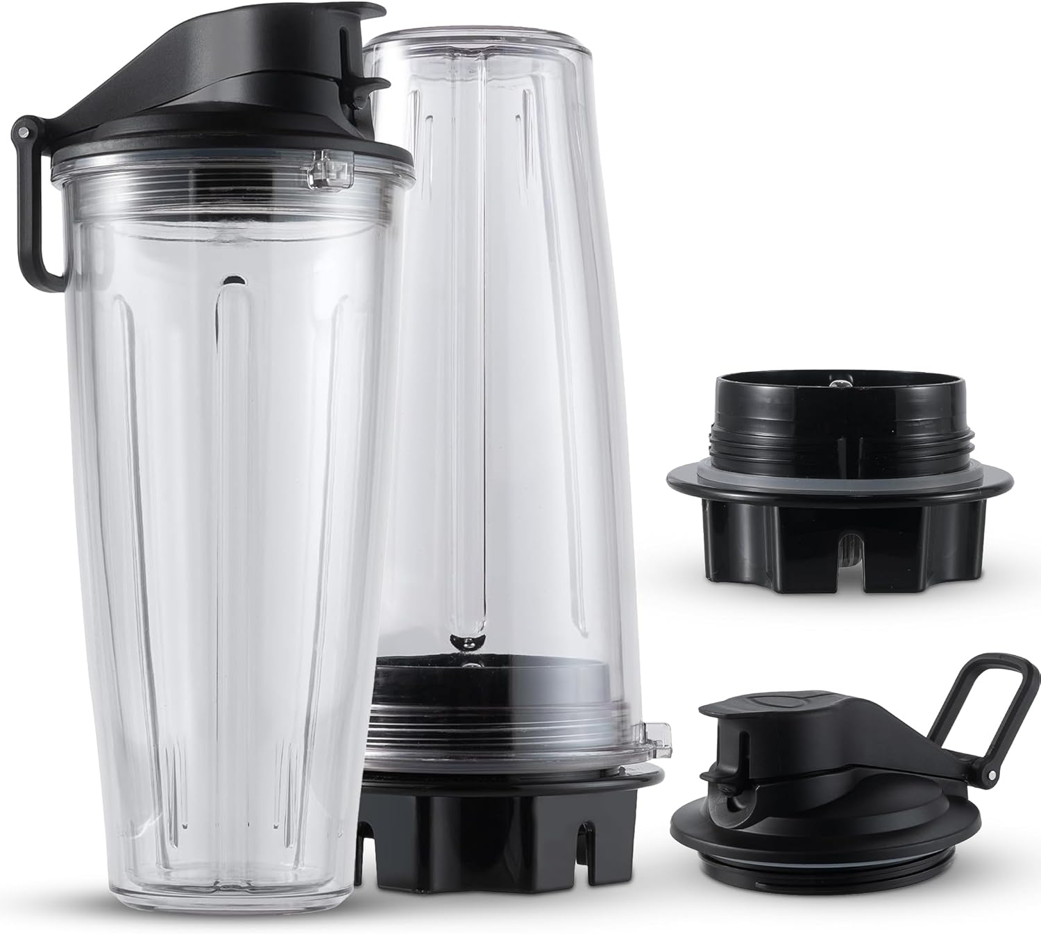 Personal Cups Adapter Fits Vitamix Classic Blenders 5200, 5300, 6300, 6500, 7500, 780 & More + Two Bpa-Free 20-Oz Insulated Leak-Proof Cups – Not Compatible with Self-Detect Models
