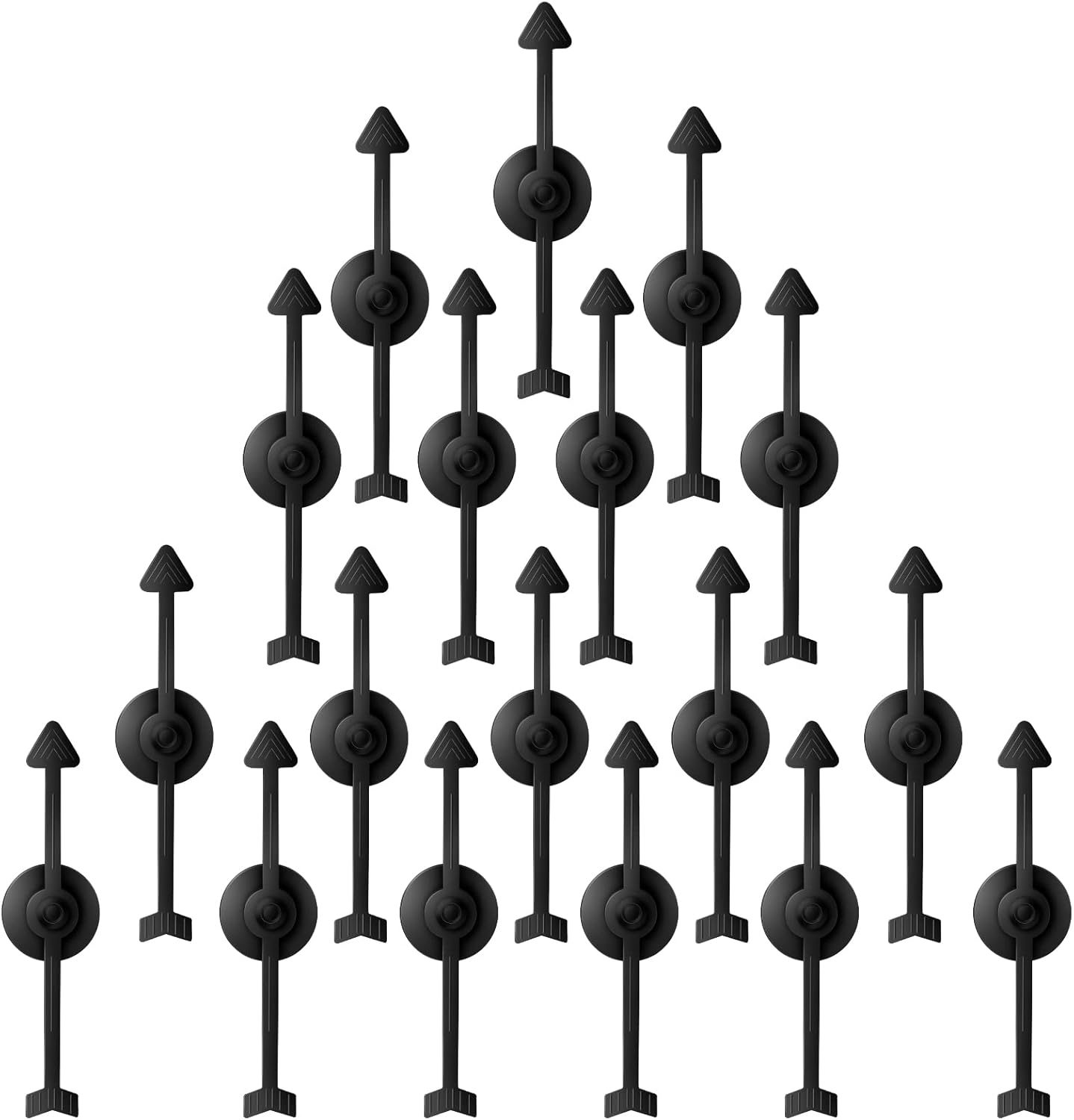 50 Packs Arrow Spinners Black Game Plastic Spinner Board Toys for Party School Classroom Home Using(3 Inches)