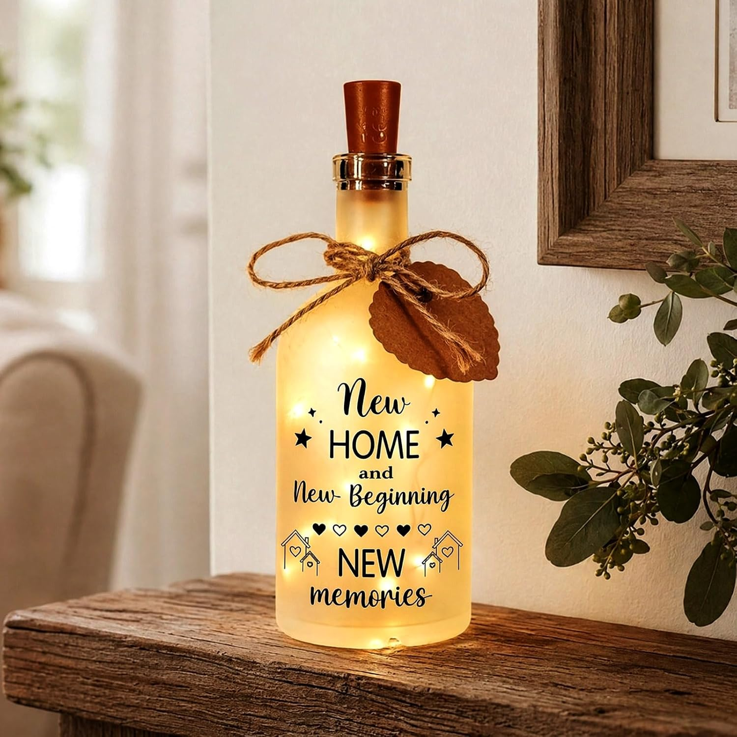 New Home Gifts, New Home Gifts Idea, House Warming Bottle Light,Led Bottle Decorative Light, House Warming Gift, Unique Housewarming Gift for Women Couple Friend Sister Couple Bestie Neighbor