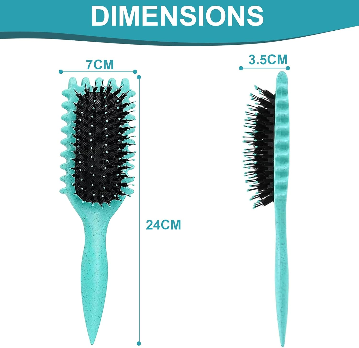 Curly Hair Brush for Defining and Detangling - Bounce Curl Boar Bristle Brush... - Picture 4 of 14
