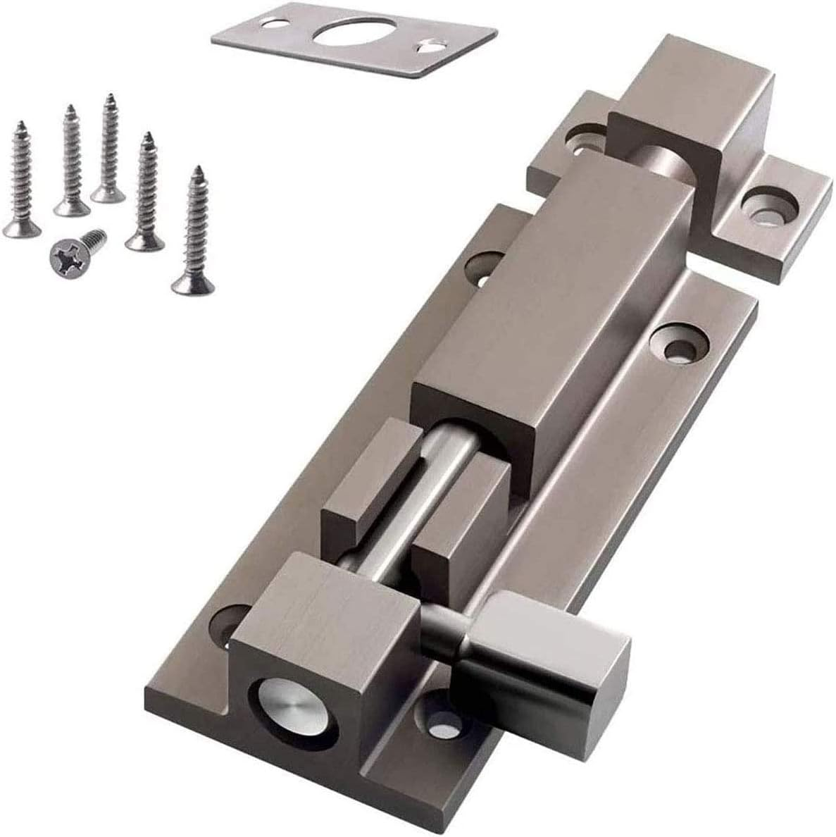 Door Lock,Thick Slide Barrel Door Bolt Latch Heavy Duty Gate Lock Security Guard Hardware for Bedrooms/Bathrooms/Cupboards/Pet Gate and Storage Units(3.5 * 1.1 Inches)
