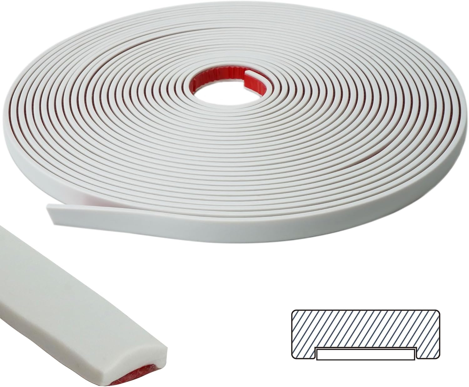 9.8Ft Peel and Stick Molding Trim, Self Adhesive Flexible Wall Trim for Edges, Borders, Windows, Backsplash & Baseboard, Waterproof Decorative PVC Strip White Paintable(W:0.4