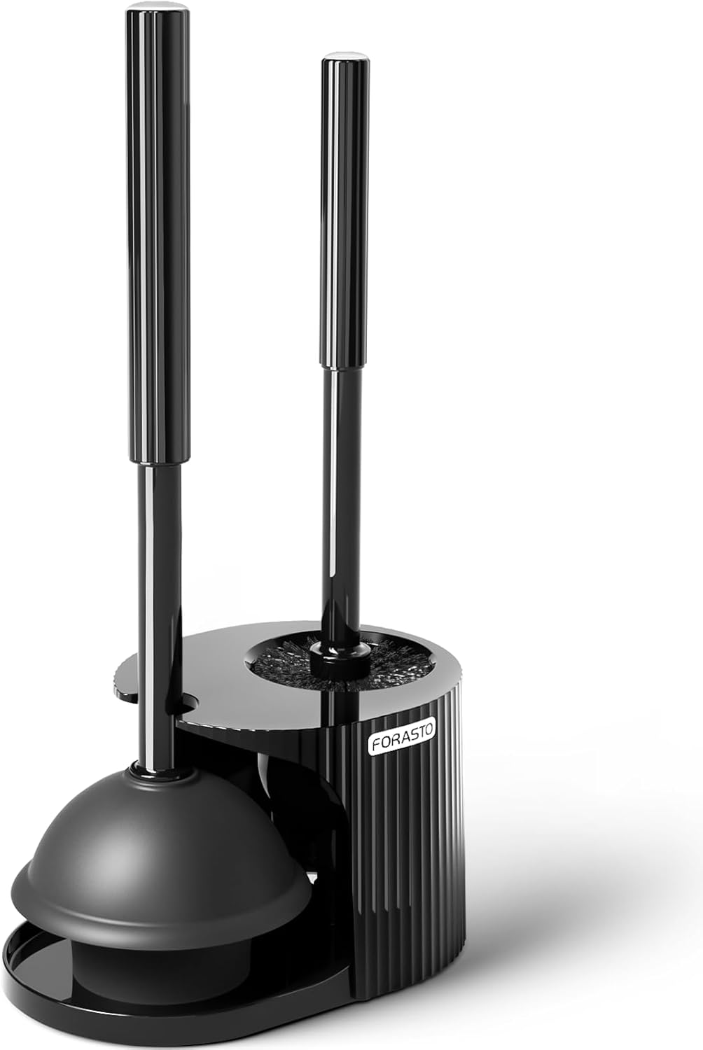 2-in-1 Toilet Plunger and Brush Set with Holder Bathroom Cleaning Combo Tool