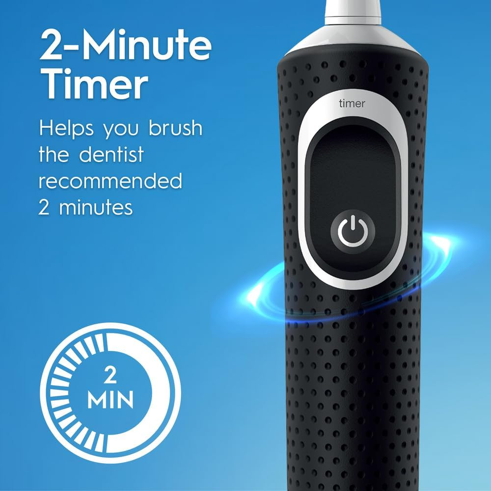 Oral-B Pro 100 Deep Clean Electric Toothbrush, Black - Picture 8 of 17