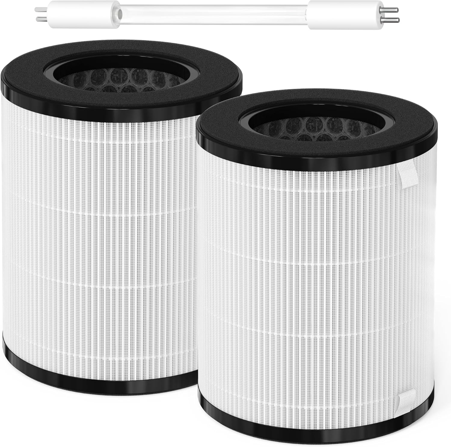 Ap-T20Fl  Filter Compatible with Homedics AP-T20 Air Purifiers, 2 * 3-In-1 Total Clean Tower HEPA Filters  for AP-T20WT AP-T20BK ＆ 1 * 3 W AP-UVC1 Bulb, Part #AP-T20FL