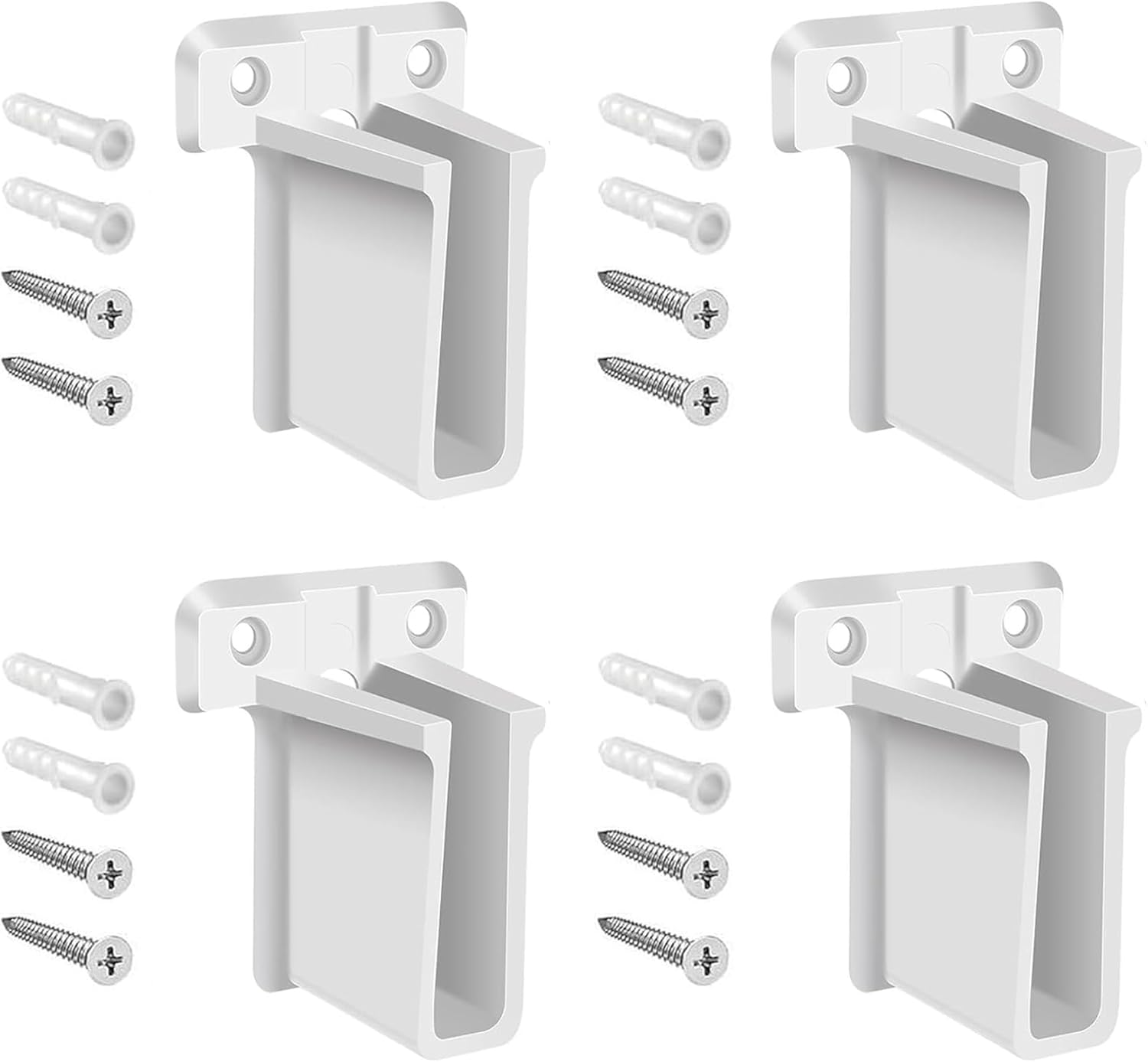 4 Pack Wire Shelf End Bracket, Designed for Closetmaid Wire Shelving, Wall Mount Brackets for Shelves Closet, Screws Included, Wire Shelf Clips, Wall Shelf Brackets, Closet Wire Shelving