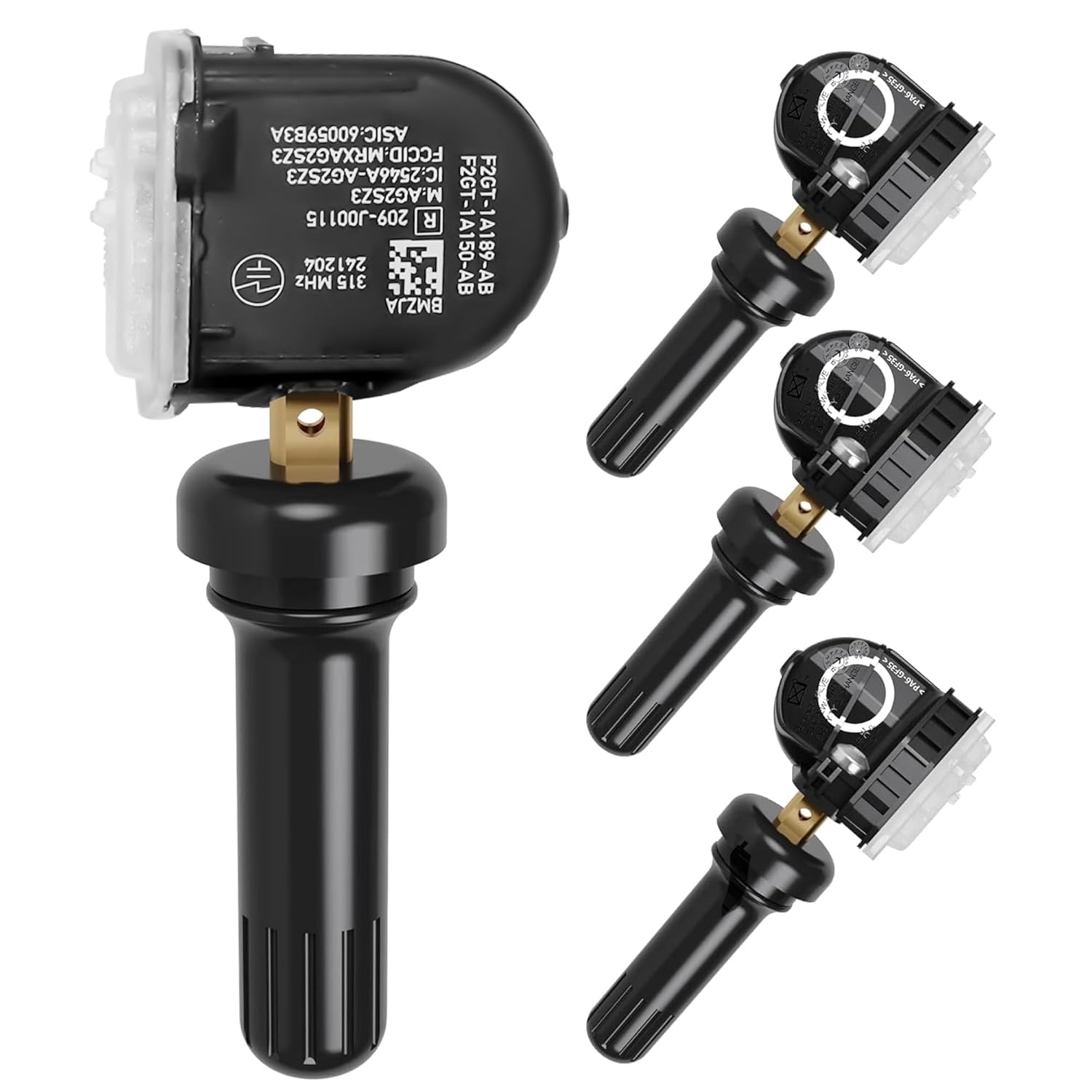 F2GZ-1A189-A TPMS Sensor Tire Pressure Sensor Set of 4 Compatible with Ford F150 Mustang Explorer Ranger Edge Lincoln MKX MKT MKS MKZ F2GT-1A180-AB TPMS35 F2GT-1A150-AB 315Mhz