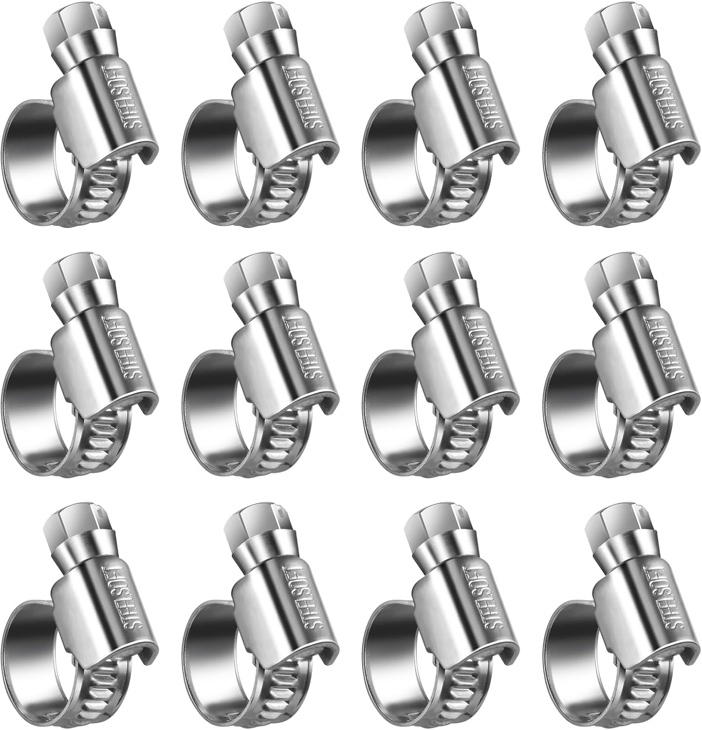 Non-Slip Worm Gear Hose Clamps#4, 5/16