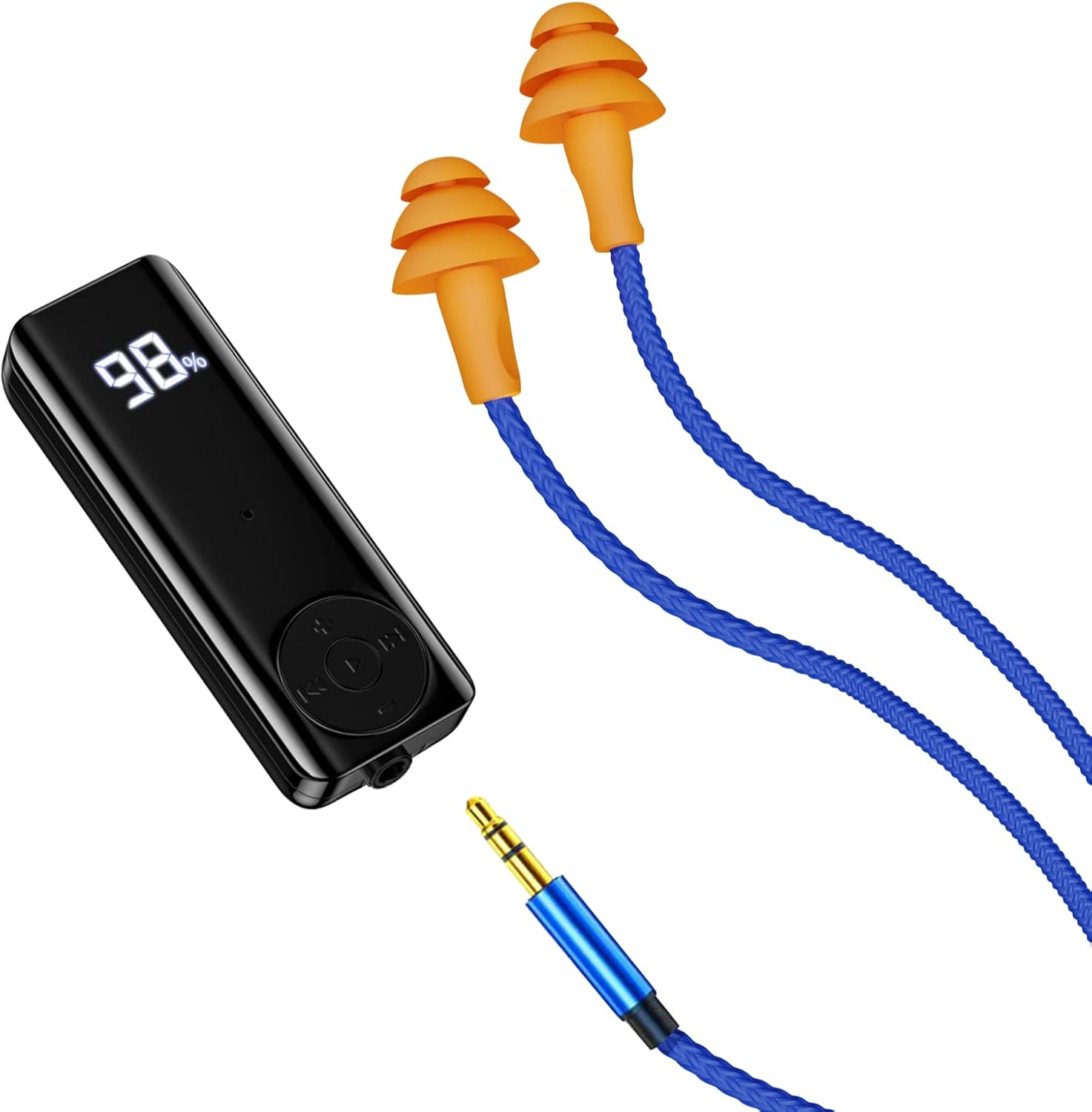 Bluetooth Ear Plugs Headphones for Work, Wireless Earbuds with 60H Battery Bluetooth Adaptor, Noise Cancelling Earplugs, Wireless Earphones with Mic & Control, for Motorcycle Riding Construction Work