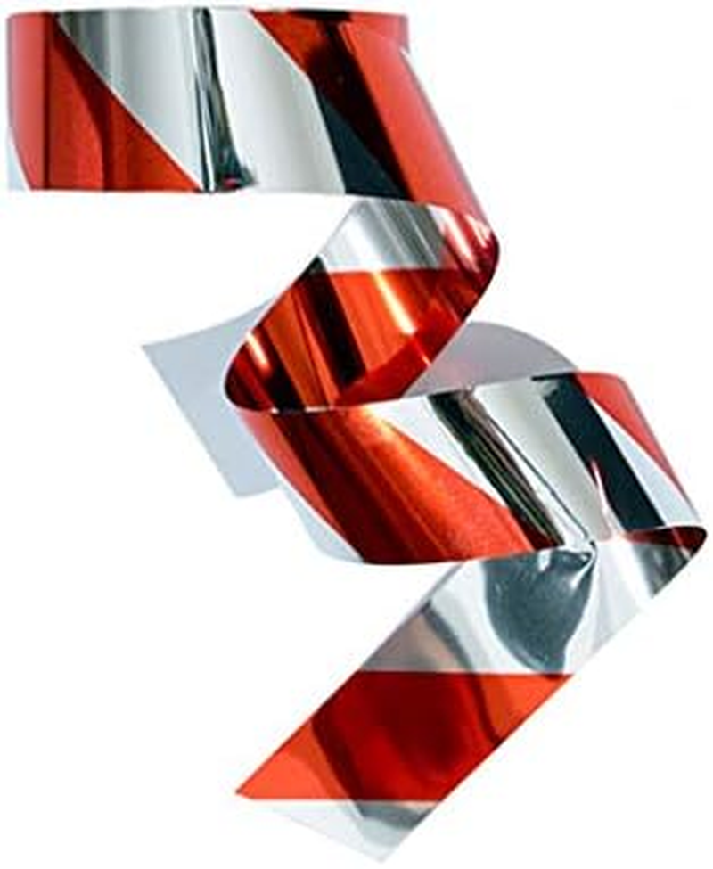 Bird Scare Tape, 1''X260Ft Red Spiral Double Sided Repellent Deterrent Reflective Tape for Scaring Birds Away… (Red-1)