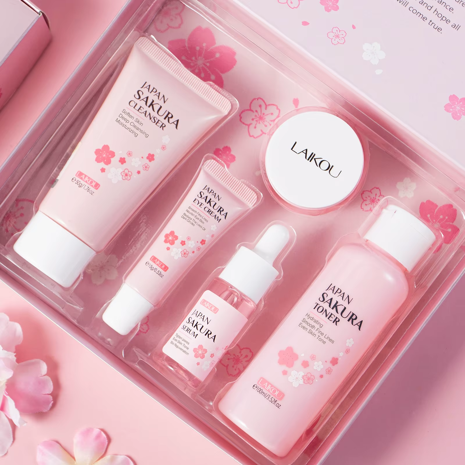 Private Label Anti-Acne Dark Spot Remover Face Toner Serum Skincare Set 5Pc Custom Whitening Niacinamide Vitamin C Inspired