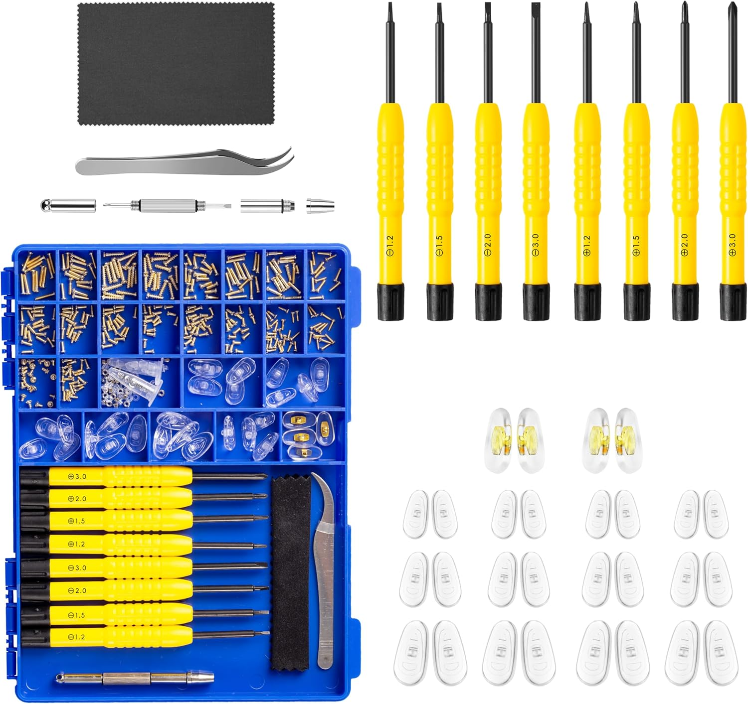Magnetic Eyeglass Repair Kit with Gold Screw, Upgraded All-In-One Eye Glass Repa