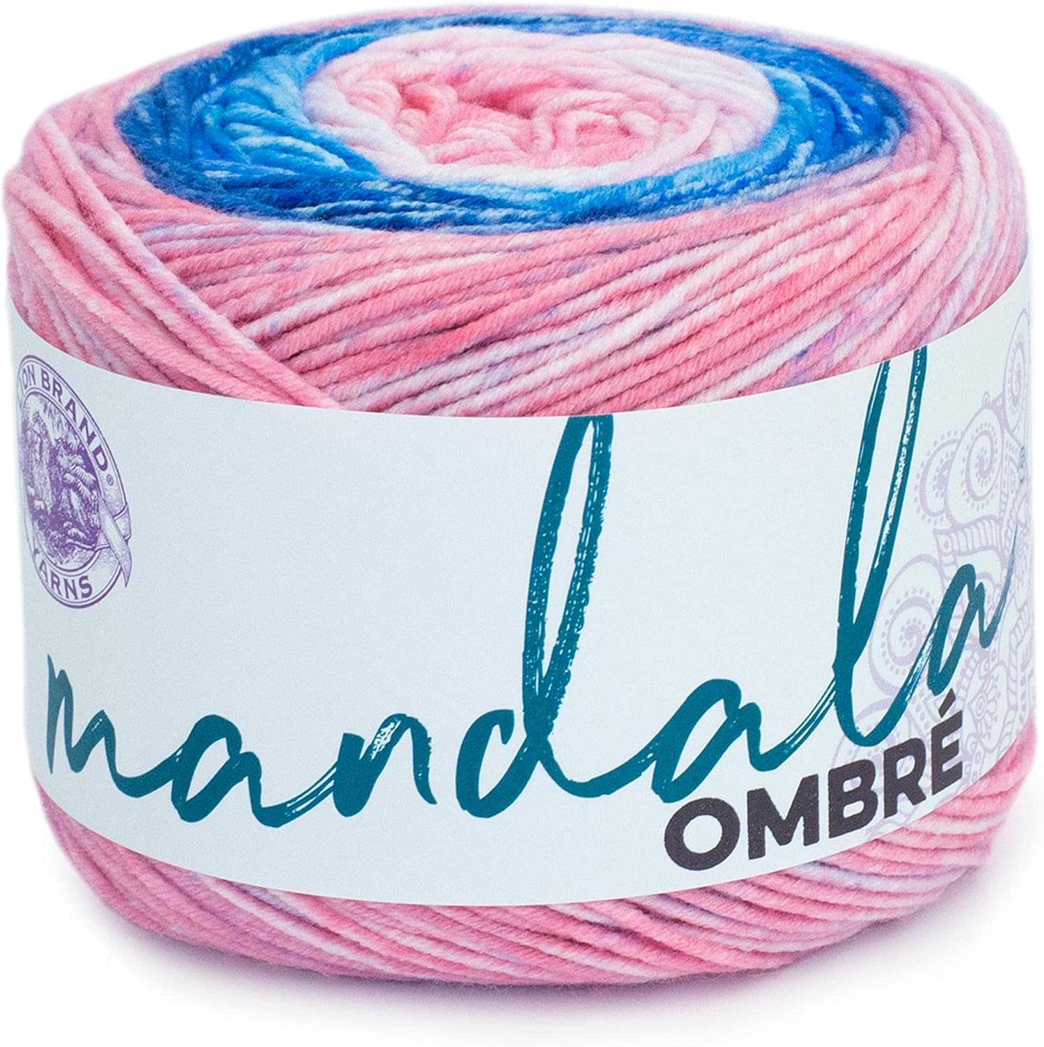 Mandala Ombré Yarn with Vibrant Colors, Soft Yarn for Crocheting and Knitting, Pure, 1-Pack