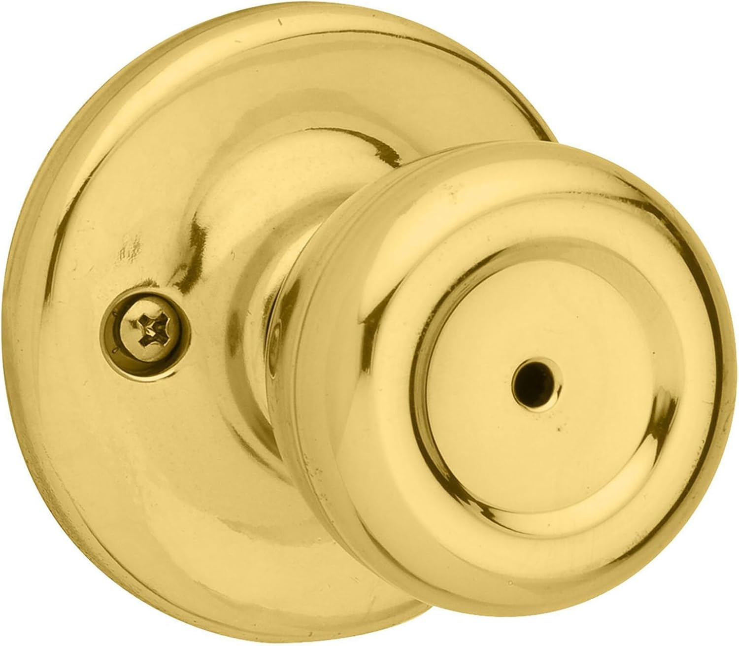 Kwikset Interior Privacy Doorknob for Mobile Homes, Polished Brass Finish
