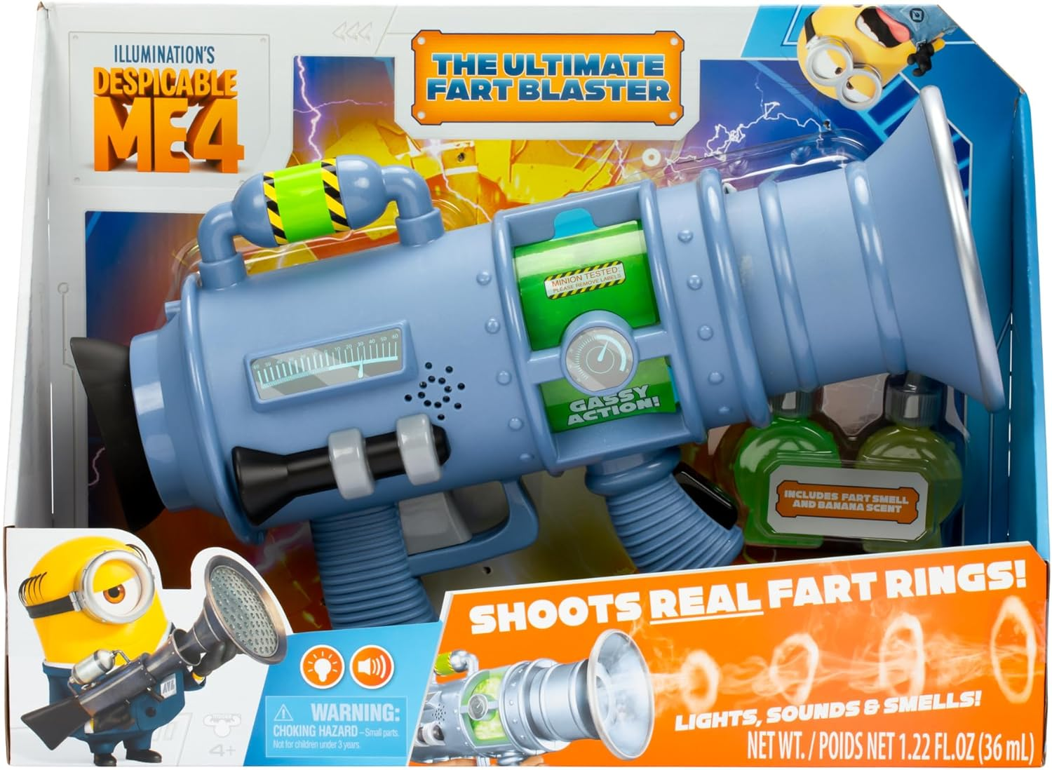 Despicable Me 4 Ultimate Fart Blaster Toy, 15 Sounds