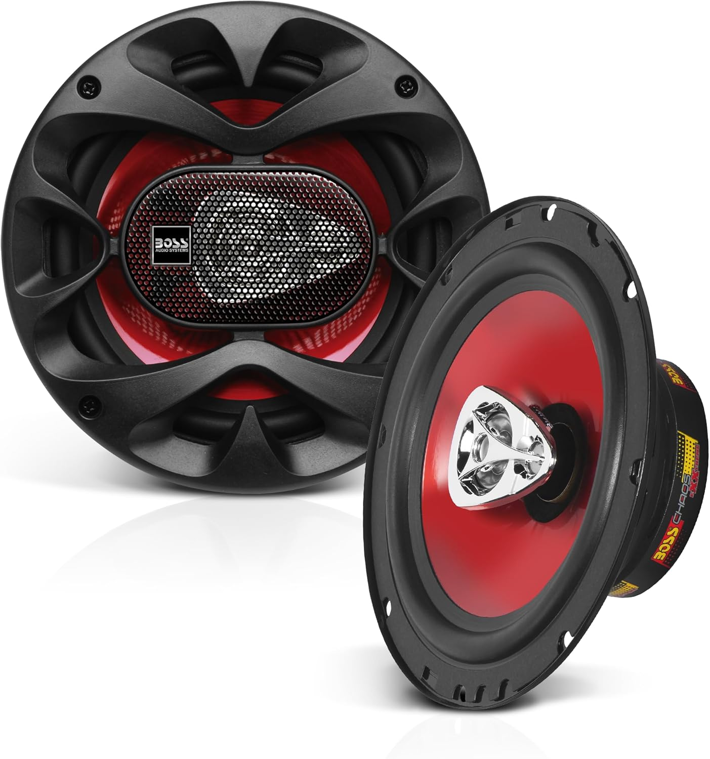 BOSS Audio Systems CH6530 Chaos Series 6.5 Inch Car Door Speakers - 300 Watts (Pair), 3 Way, Full Range, Tweeters, Coaxial, Sold in Pairs