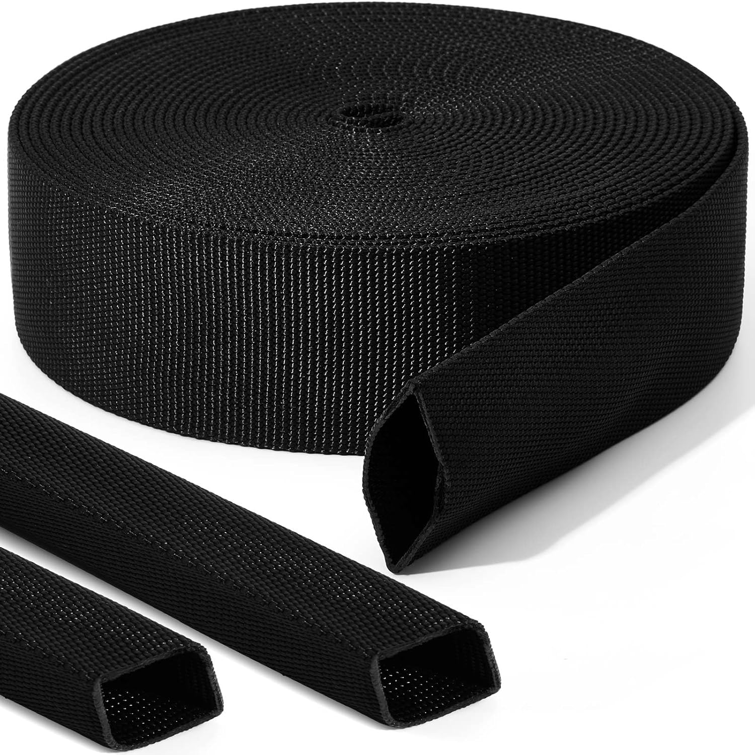 Nylon Hydraulic Hose Protector Sleeve 26ft 1.5in ID Black TIG Torch Cable Cover