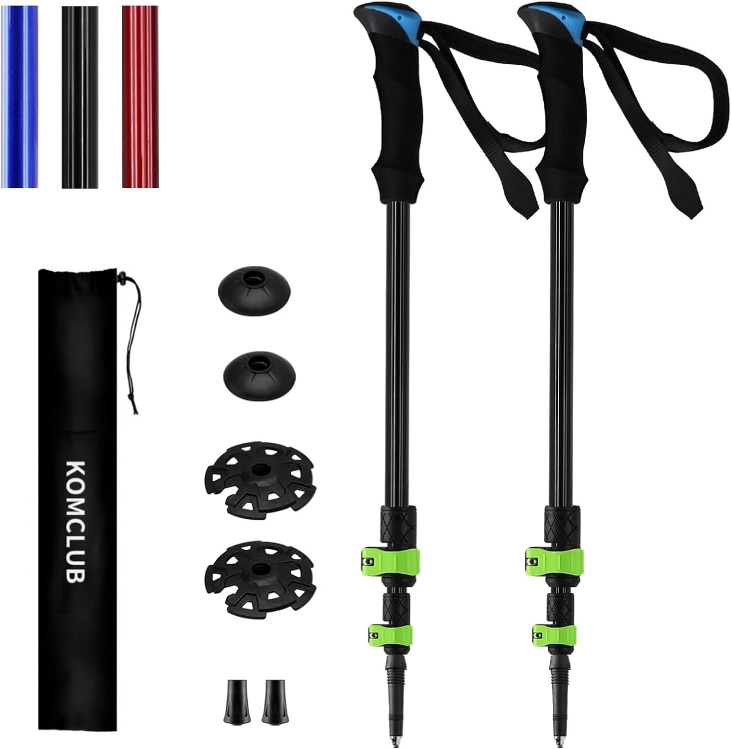 KOMCLUB Carbon Fibre Collapsible and Telescopic Walking Hiking Trekking Poles... - Picture 2 of 13