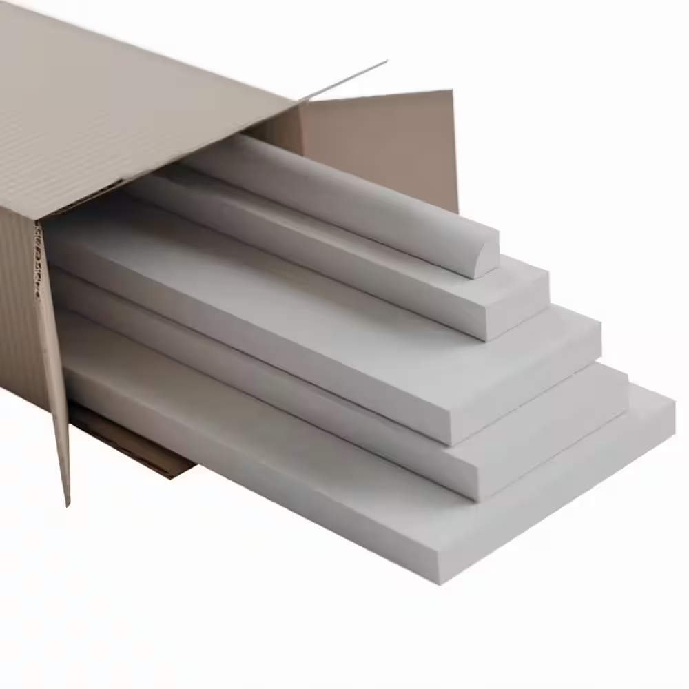 5/8 In. X 96 In. X 5-1/2 In. Expanded Cellular PVC Deluxe Wainscot Moulding System