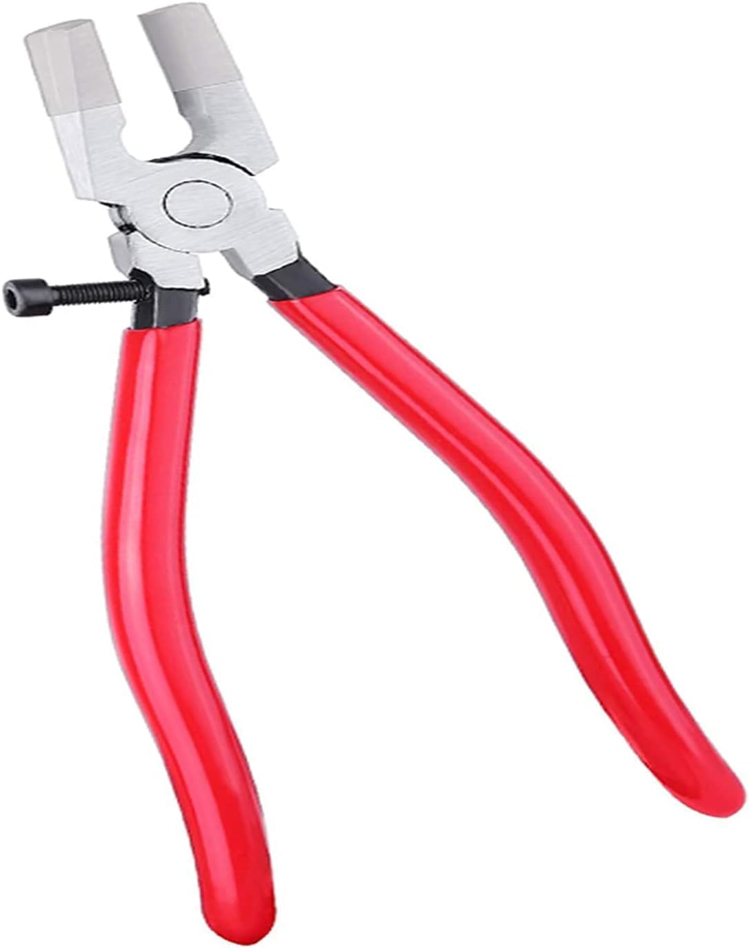 8 Inch Key Fob Pliers Attach Rubber Tips, Glass Running Plier for Key Fob Hardware Install and Stained Glass Work, with Adjustable Screw