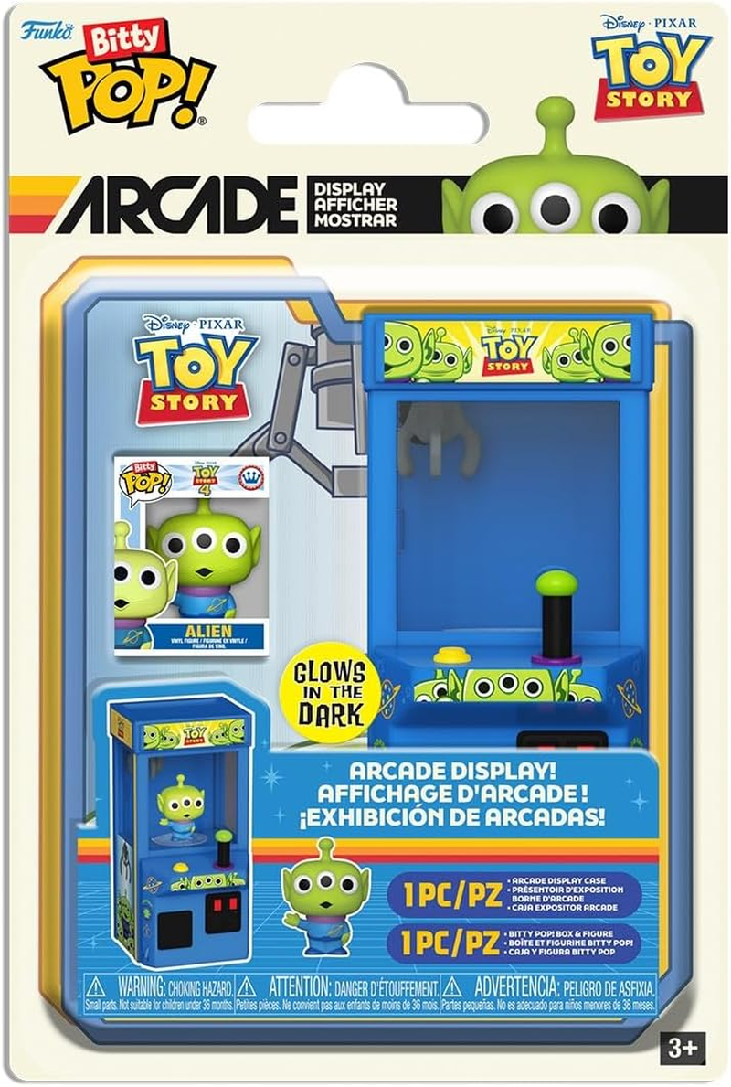 Bitty POP! Arcade: Disney Pixar Toy Story - Alien - Glow in the Dark - Figura in Vinile Da Collezione - Idea Regalo - Prodotto Ufficiale - Giocattoli per Bambini E Adulti