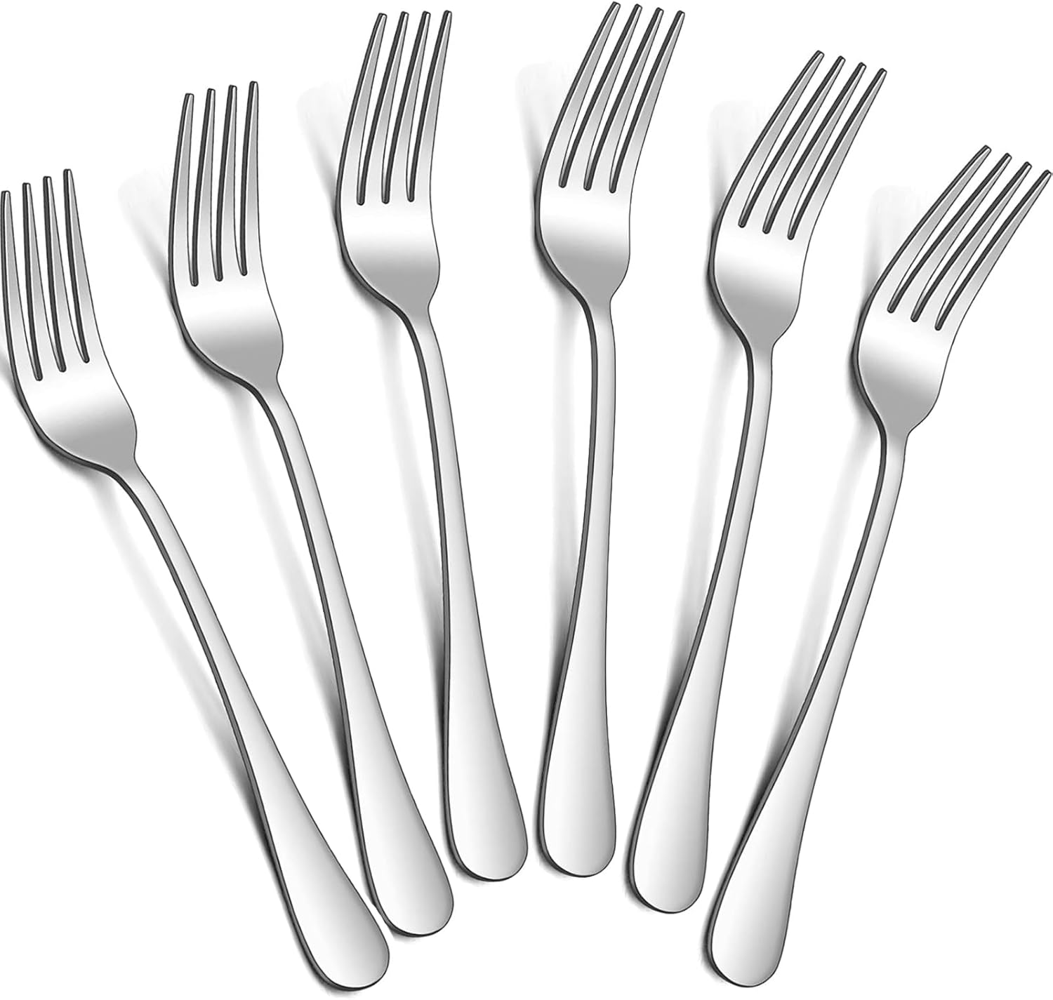 Dinner Forks, Set of 6 Food Grade Stainless Steel Fork (20.5 Cm), Table Forks, Mirror Finish Dishwasher Safe,Use  Home,Kitchen or Restaurant