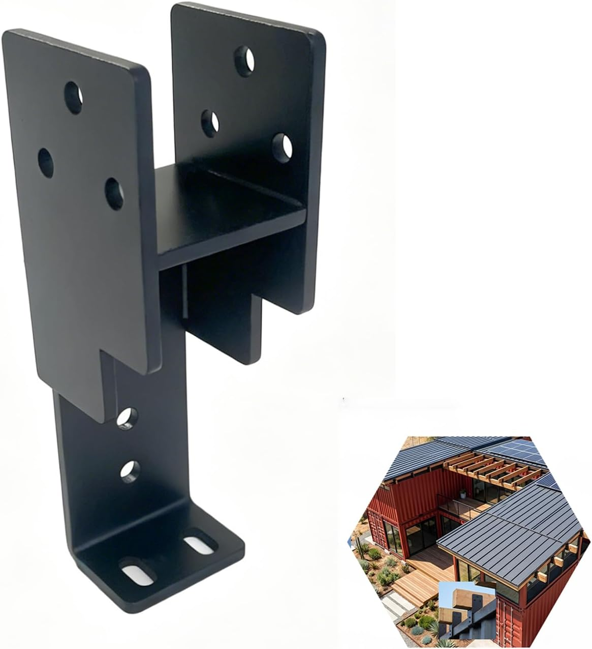 Heavy Duty Wood Truss Brackets for Shipping Containers Sturdy 20Ft Container Roof Brackets, Fits 2X4/2X6 Lumber for DIY Tiny Home, Office, Outdoor Bar, Studio Conversion 6PCS