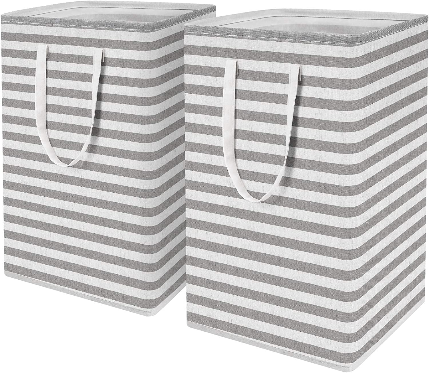 WISELIFE 2-Pack Laundry Hamper 75L Collapsible Large Laundry Baskets with Easy Carry Handles Freestanding Waterproof Clothes Hamper Storage Basket for Toys Clothes Organizer - 24.4