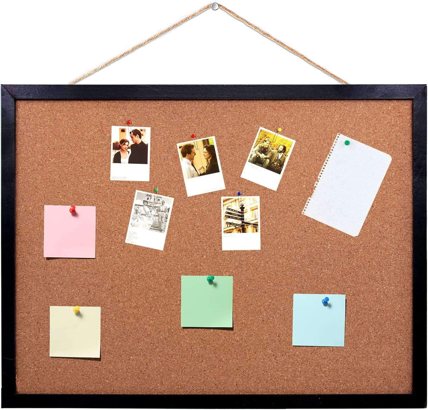 Black Cork Board Bulletin Board, 14.6