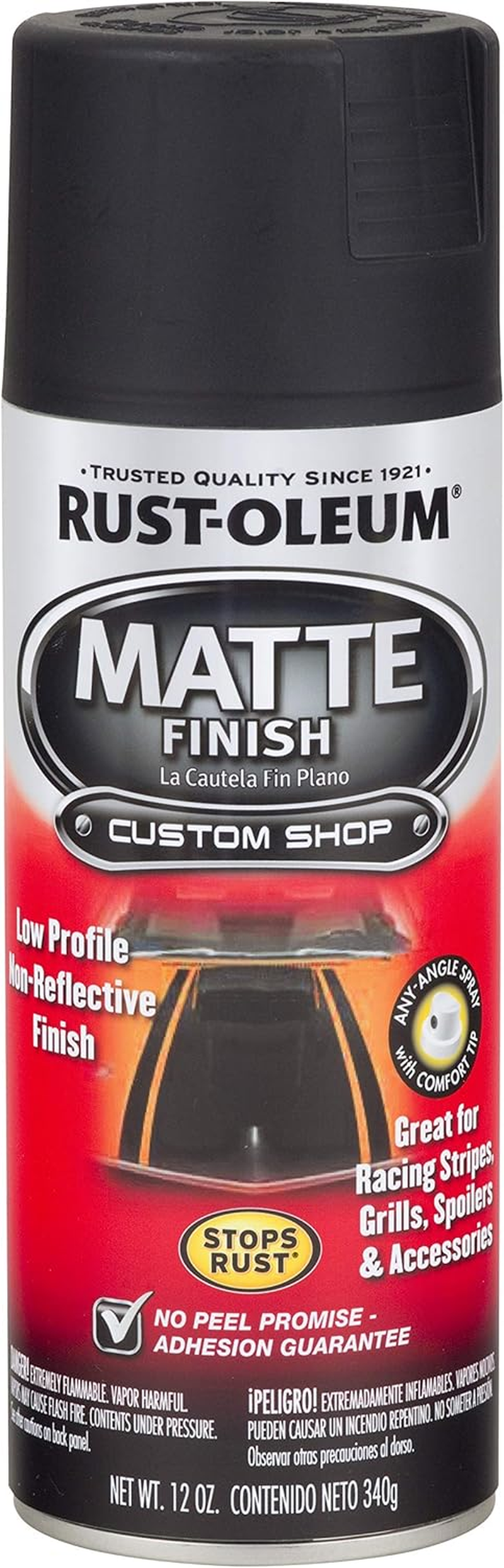 263422 Automotive Matte Finish Spray Paint, 12 Oz, Matte Black