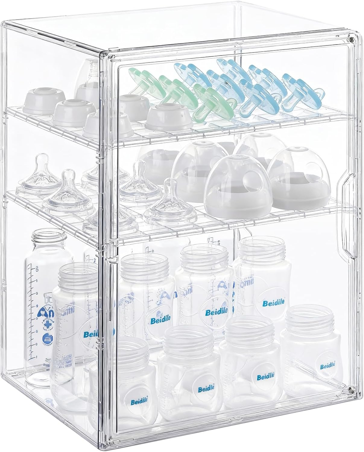 Baby Bottle Organizer 3 Tier Bottle Storage Organizer Baby for Nipple Pump Part