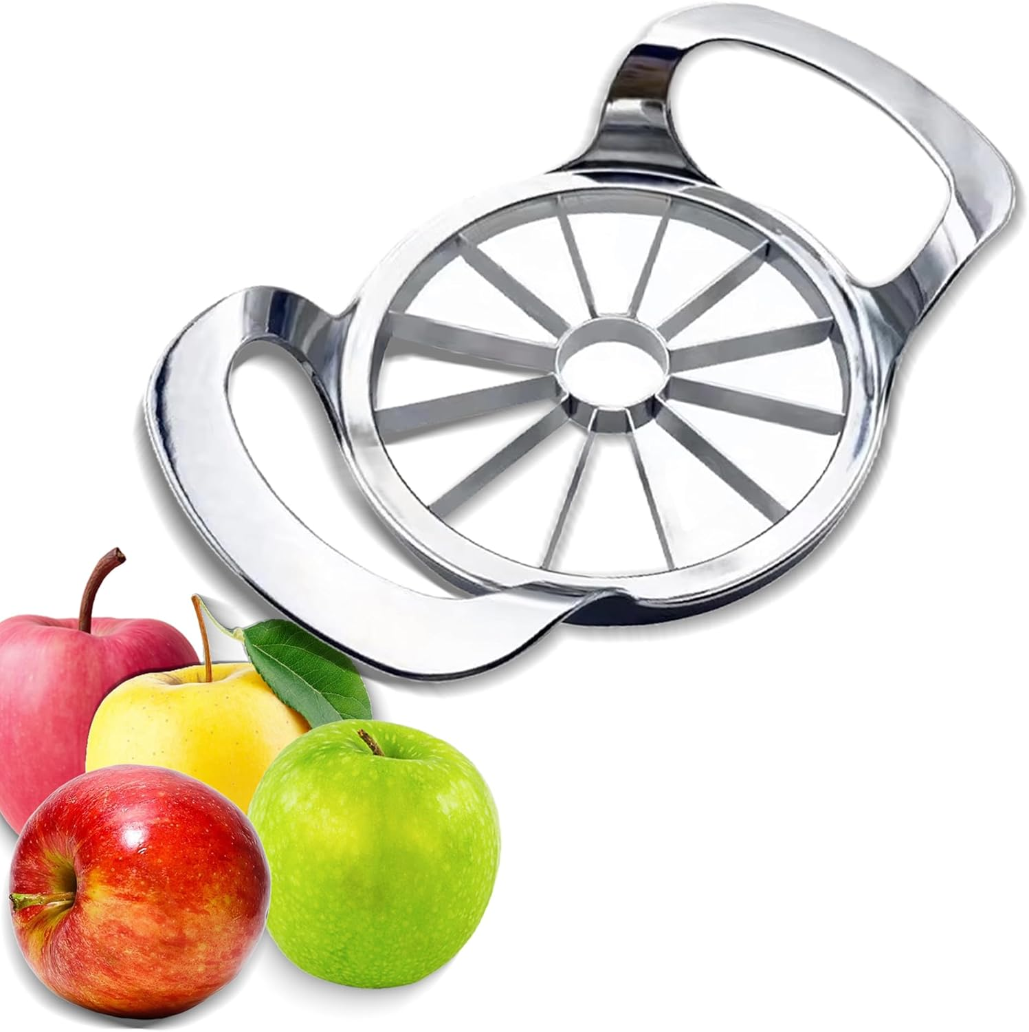 Apple Slicer and Corer 12 Blade Extra Large, Stainless Steel Apple Cutter