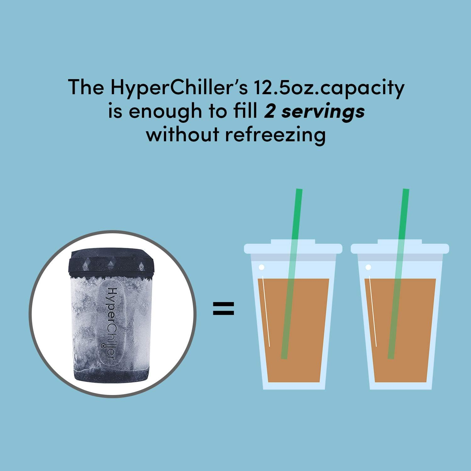 Hyperchiller Elite Gourmet Beverage Chiller, 12.5 oz, Slate Blue - Picture 3 of 15