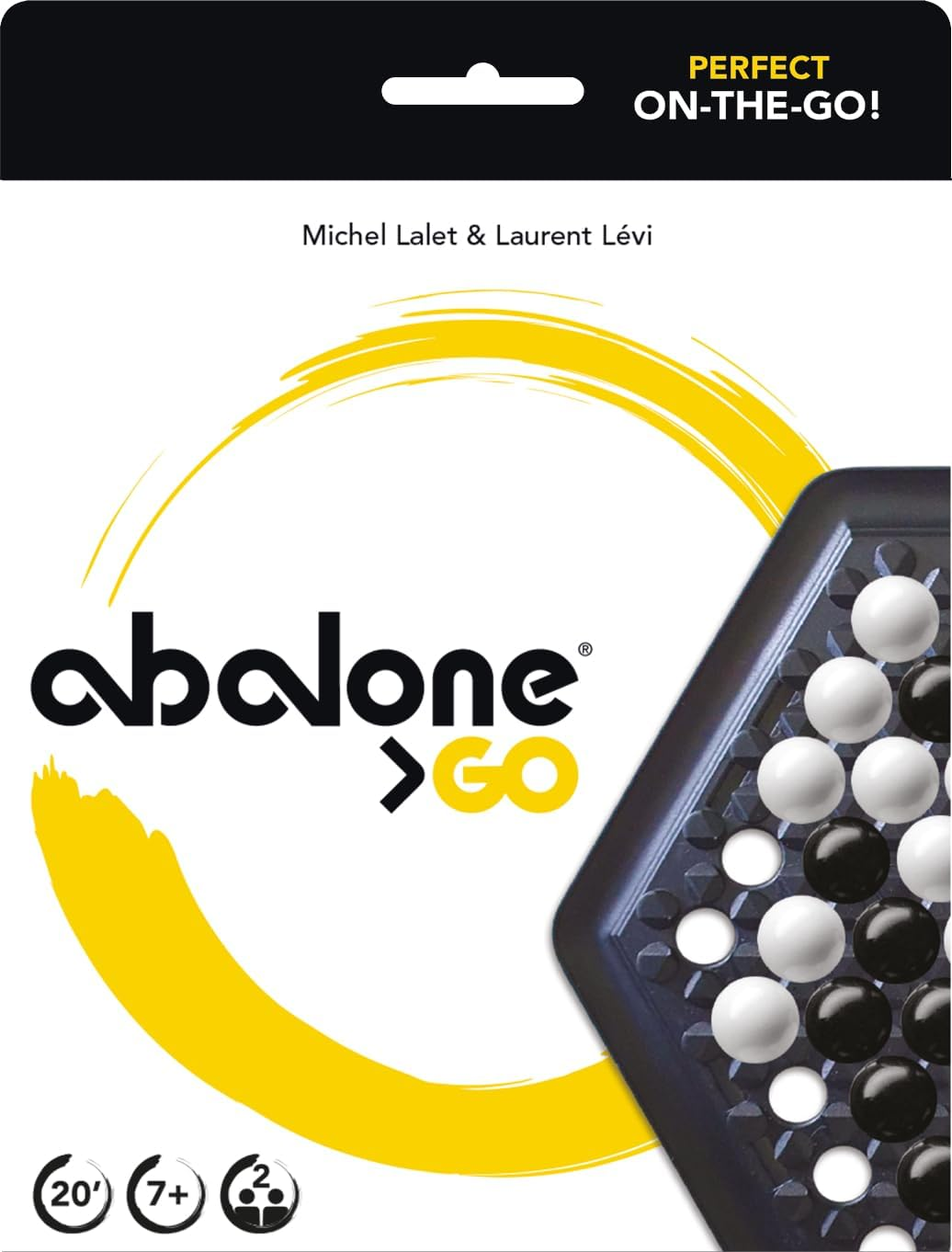 Asmodee |  | Abalone Go | Travel Edition of the Classic Strategy Marble Game | 2 Players, Ages 7+