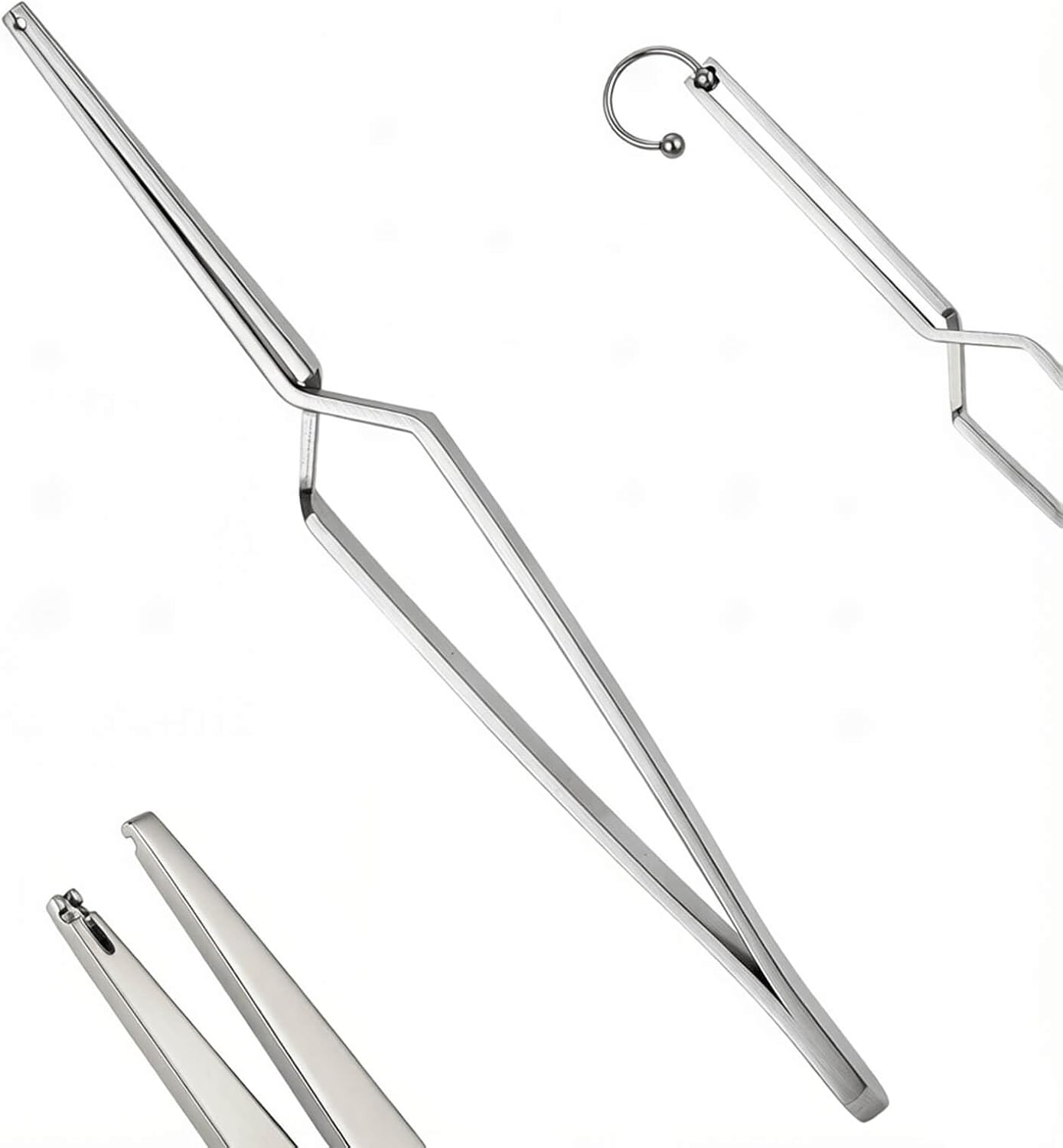 Piercing Taper Ball Grabber Tool for Changing Jewelry - 14G 16G 18G 20G Threadless/Internal Thread/External Thread Stretching Kit for Ear/Nose/Navel/Nipple/Lip/Eyebrow/Tongue