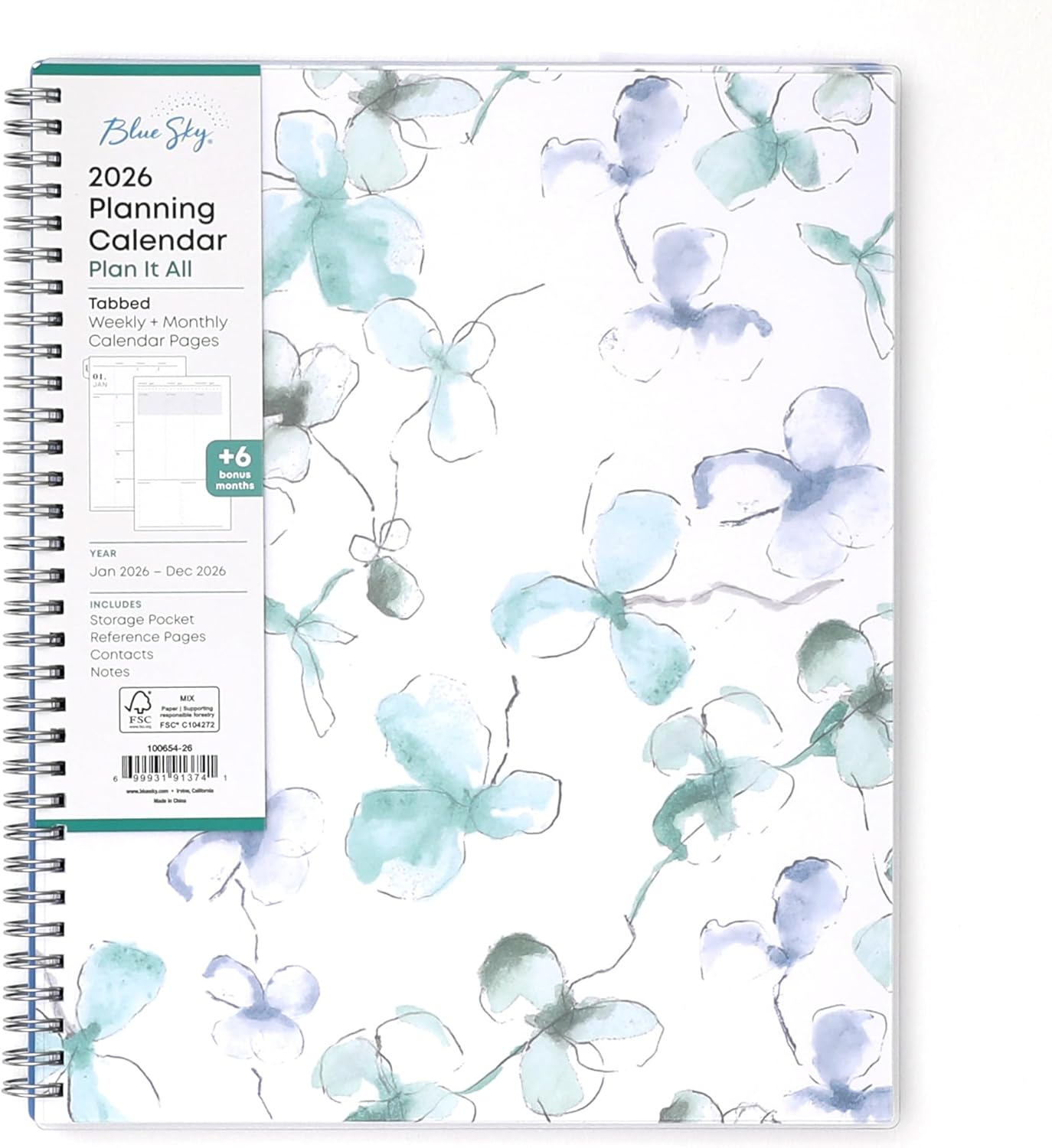 2026 Weekly and Monthly Planner Calendar, January 2026 - December 2026, 8.5