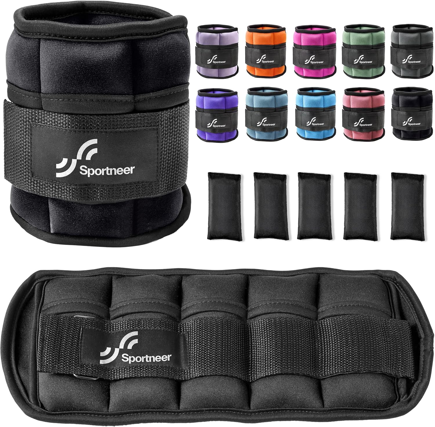 Adjustable Ankle Weights:  1 Pair 0.9/1.8/2.7/3.6/4.5 Kg Wrist Weights Arm Leg Weighted Ankle Weight  Indoor Outdoor Exercises Walking Jogging Women Men, 2.2 Kg per Ankle, 4.5 Kg per Pair