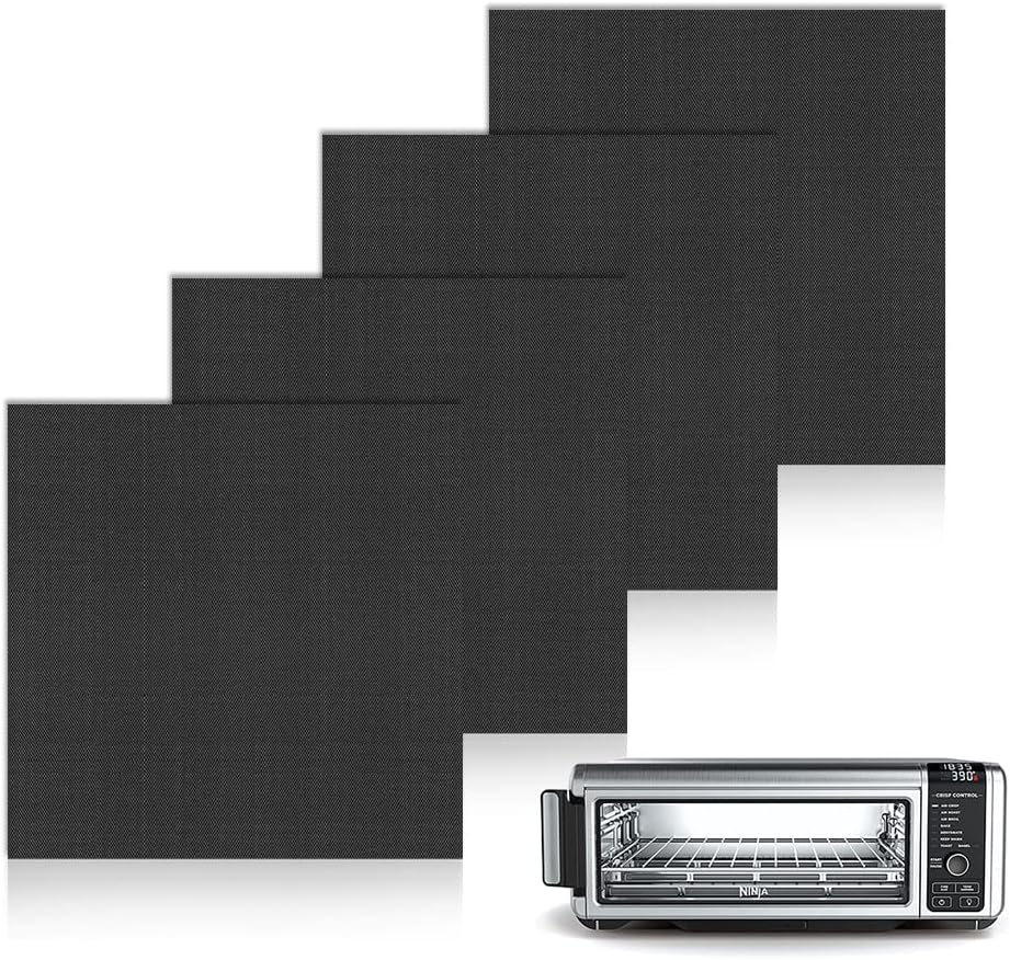 4 Pack Air Fryer Liners for Ninja Flip Toaster Oven & Air Fryer, Non-Stick Reusable