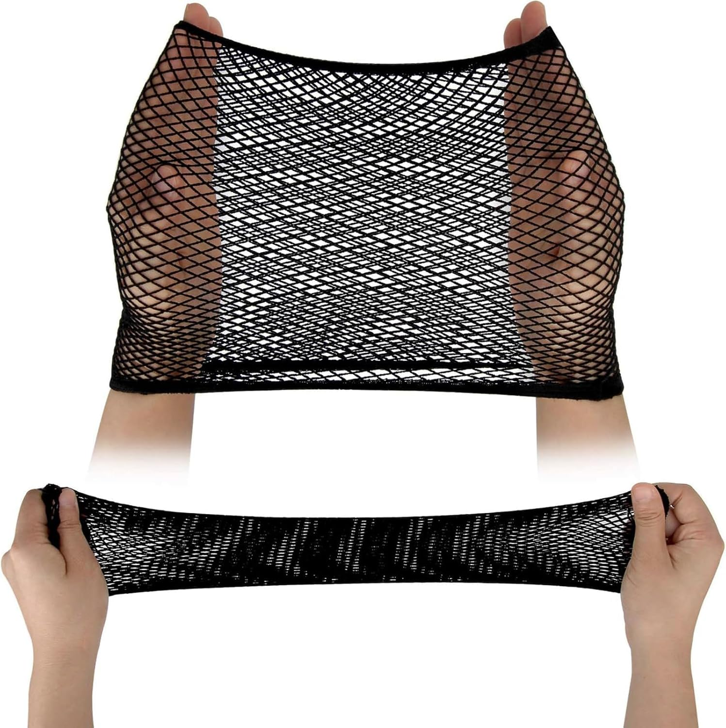Wig Cap 8 Pcs Women Nude Mesh Weaving Caps Black Fishnet Wigs Caps,Stretchy H... - Picture 4 of 14