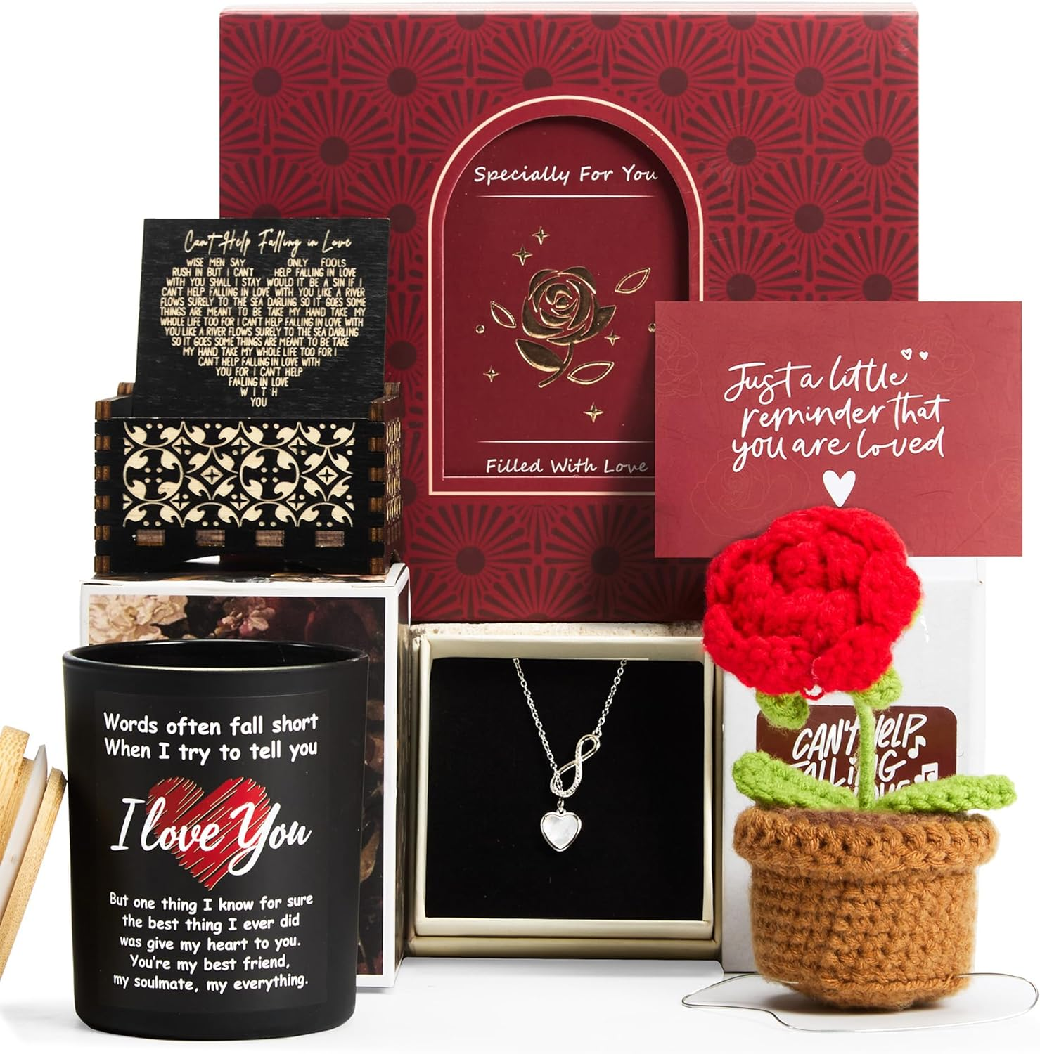 Valentines Day Gifts for Her, Romantic Gifts for Girlfriend, Wife, Valentine'S Gift Bulk for Her, Valentine Gift Baskets for Women, Unique Present for Wedding Engagement Anniversary Bulk Set